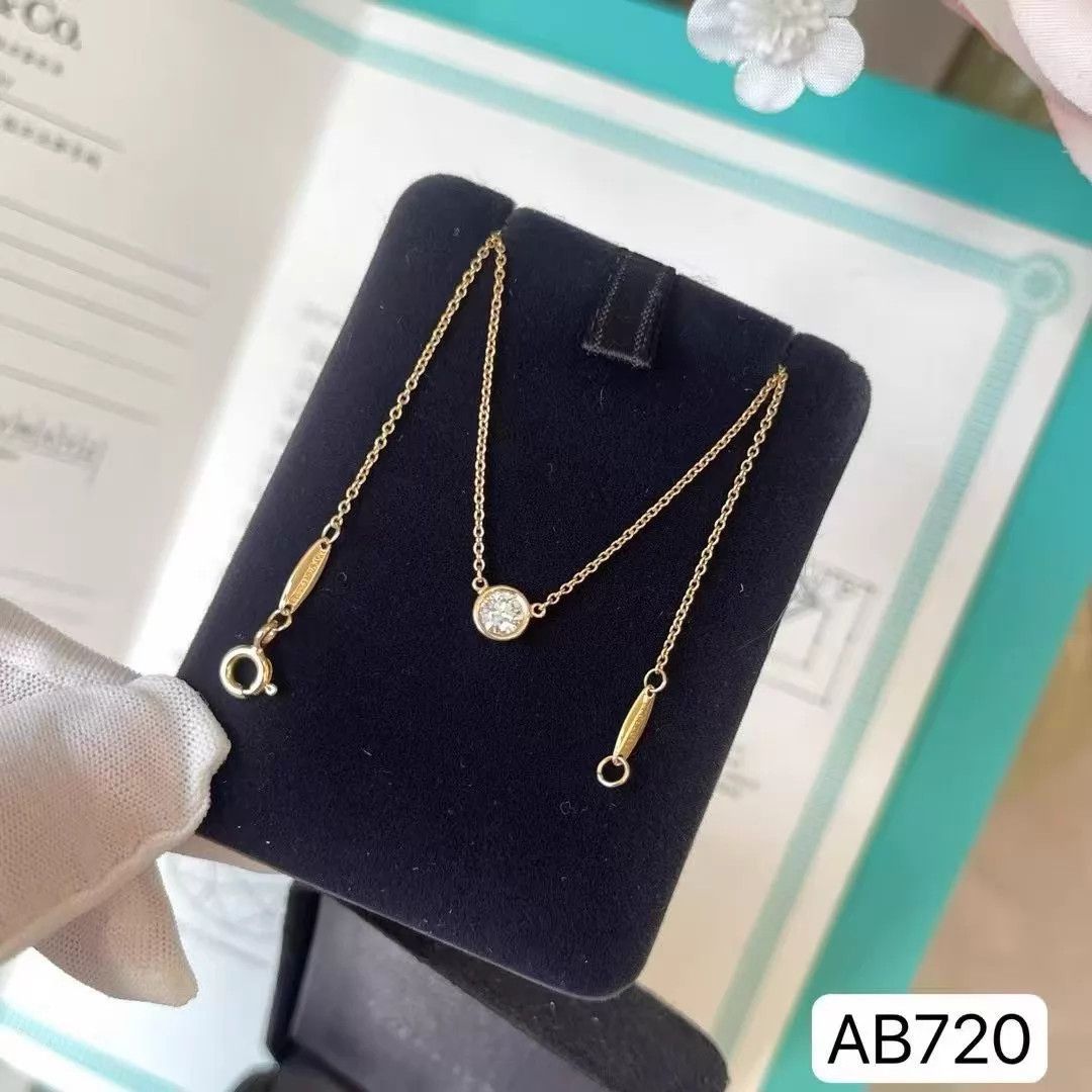 Tiffany & Co. Tiffany Bubble 18K RG 0.3ct Diamond VVS2 F Color 41cm New Size ONE SIZE - 1 Thumbnail