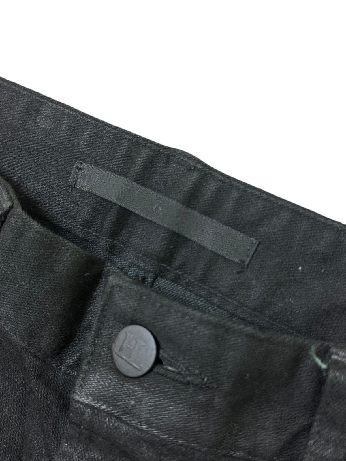 Vintage RARE ARCHIVE HL WAXED DAMAGE COATING SKIN SLIM DENIM Size US 31 - 10 Thumbnail