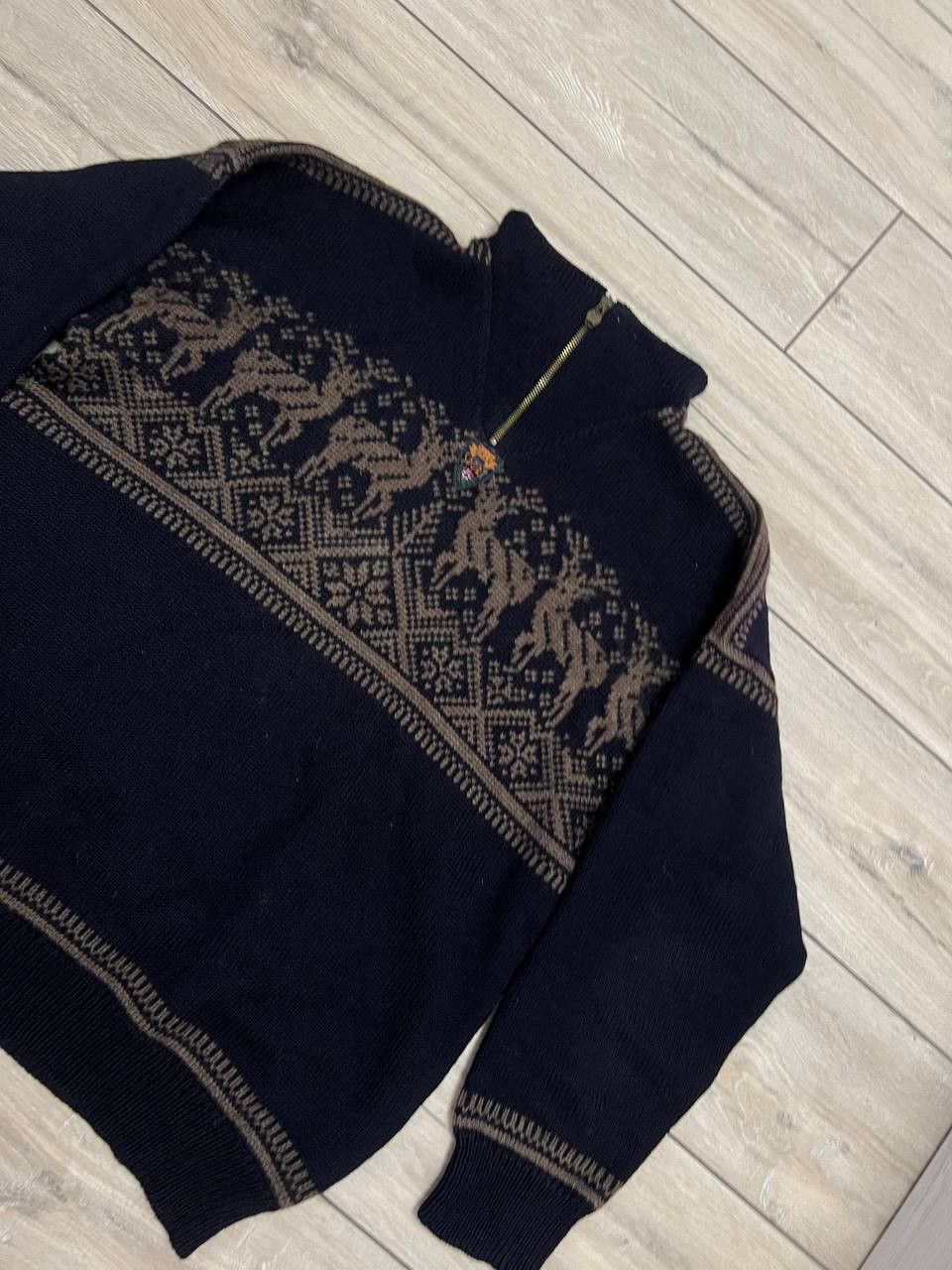 Dale Of Norway × Vintage Dale of Norway Sport 1/4 Deer Fair Isle Wool Knit Sweater L Size US L / EU 52-54 / 3 - 9 Thumbnail