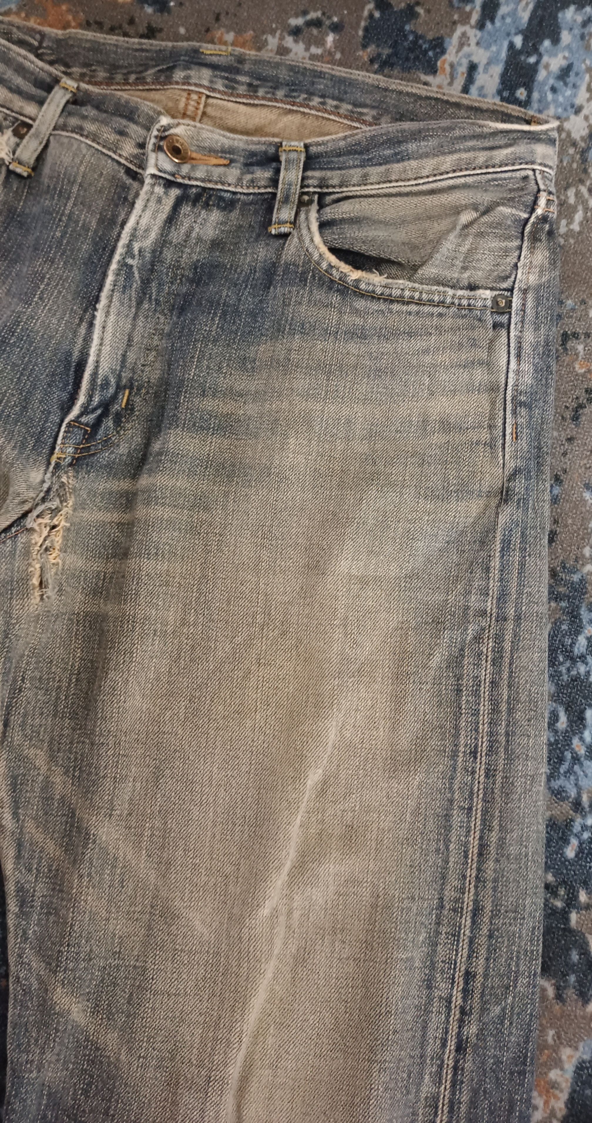 Edwin × If Six Was Nine × Japanese Brand Vintage💥Edwin 505 zx Orange Tag Selvedge Distresssed Size US 34 / EU 50 - 5 Thumbnail