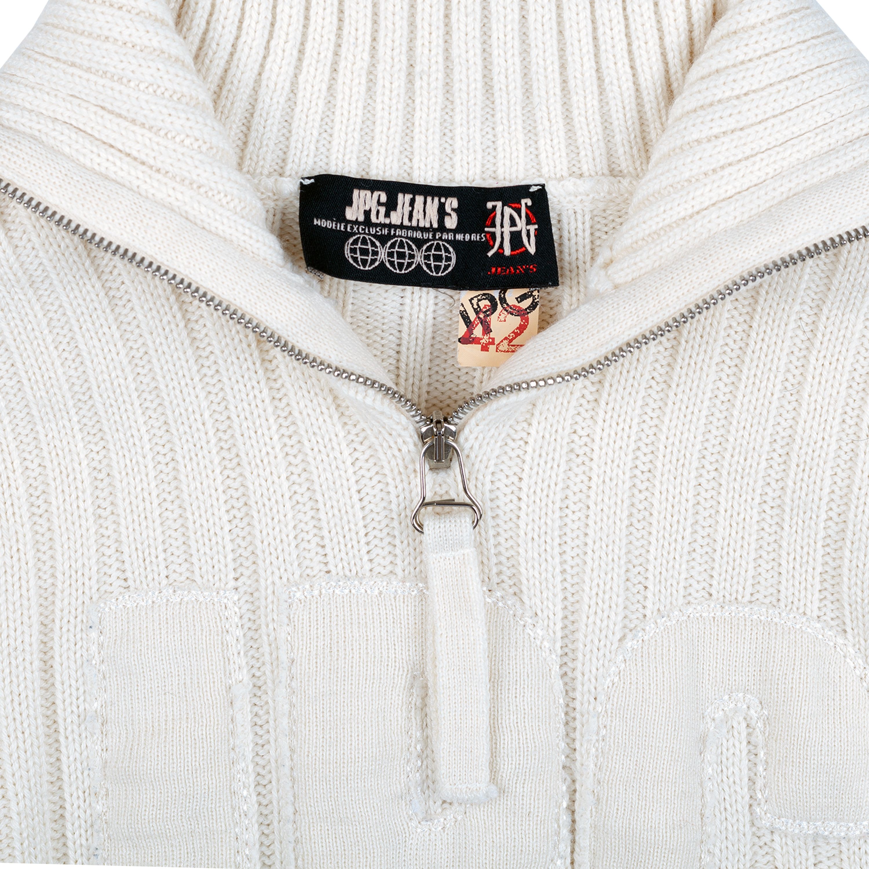 Jean Paul Gaultier Jean Paul Gaultier JPG Light Cream Zipper Knit Size M / US 6-8 / IT 42-44 - 4 Thumbnail