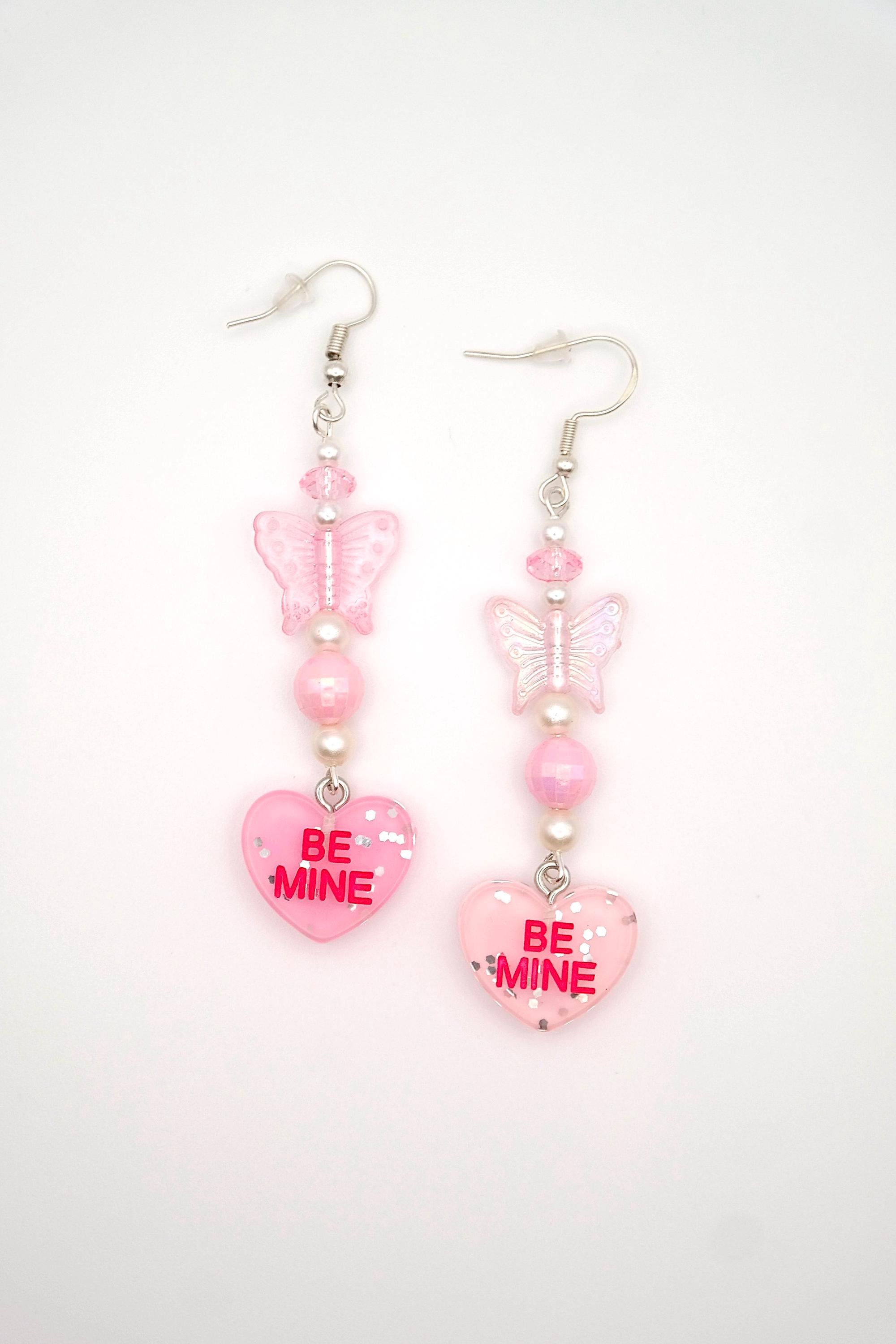 Handmade Valentine Candy Heart Earrings Size ONE SIZE - 5 Thumbnail
