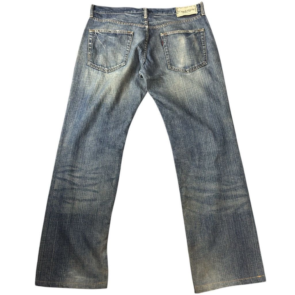 Japanese Brand 🇯🇵 Vintage 90s Japanese Bobson Destroyed Crack Wash denim Size US 35 - 2 Thumbnail