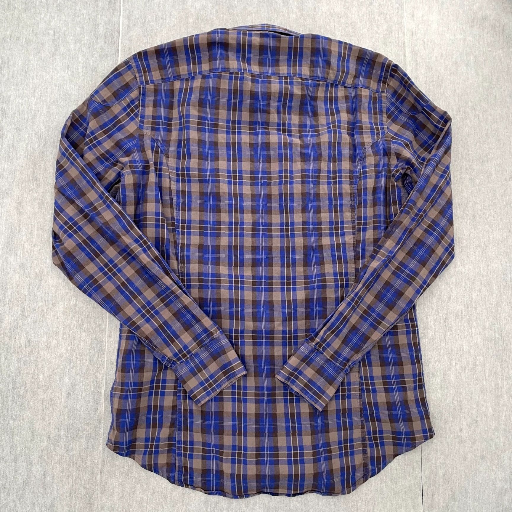 Diesel VINTAGE Diesel Shirt Men Large Blue Plaid Button-Up Long Sleeve Designer 90s Casual Size US L / EU 52-54 / 3 - 2 Thumbnail