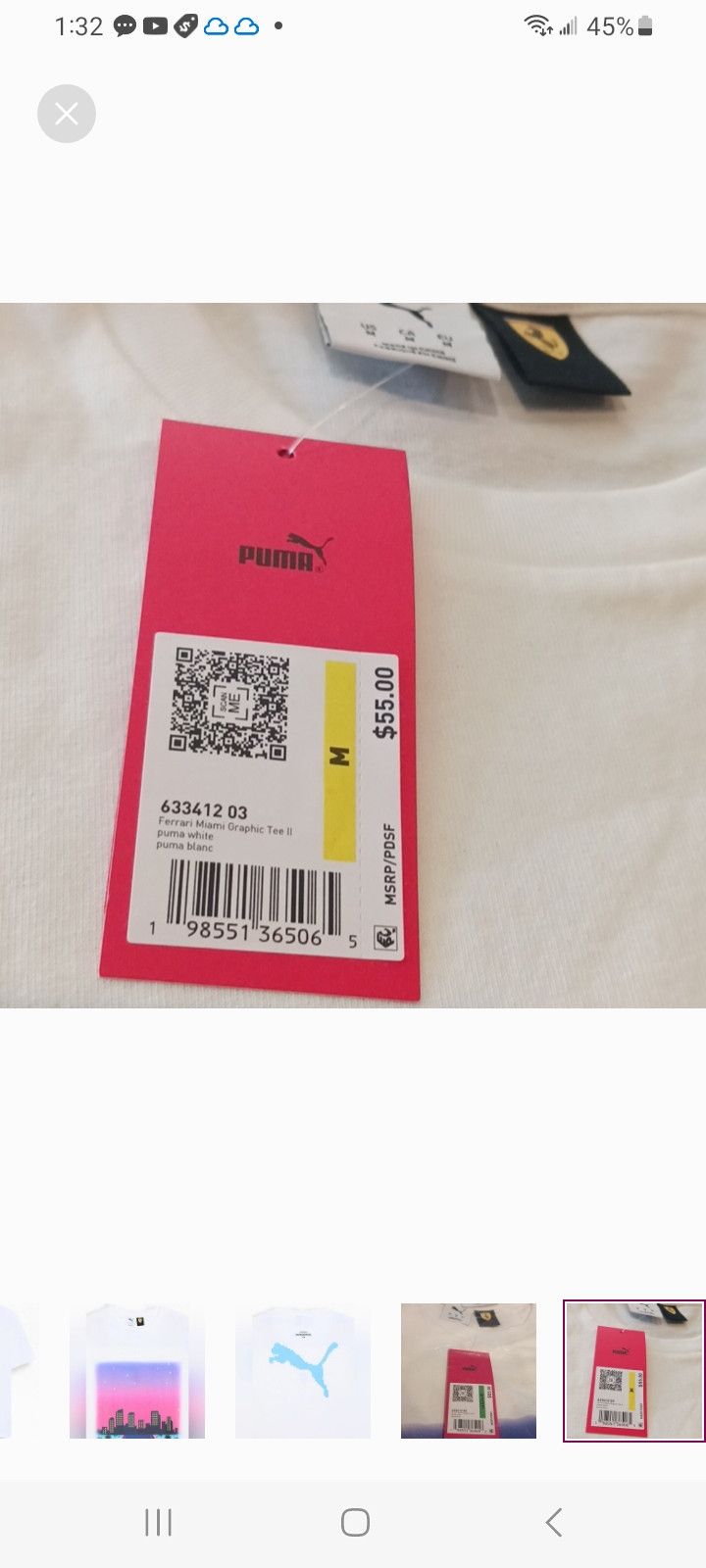 Ferrari × Puma Puma Ferrari Sketches T-Shirt Size US M / EU 48-50 / 2 - 4 Thumbnail