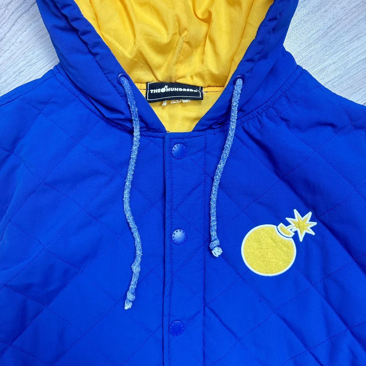 The Hundreds The Hundreds Vintage Hooded Quilted Varsity Bomber Jacket Size US L / EU 52-54 / 3 - 8 Thumbnail