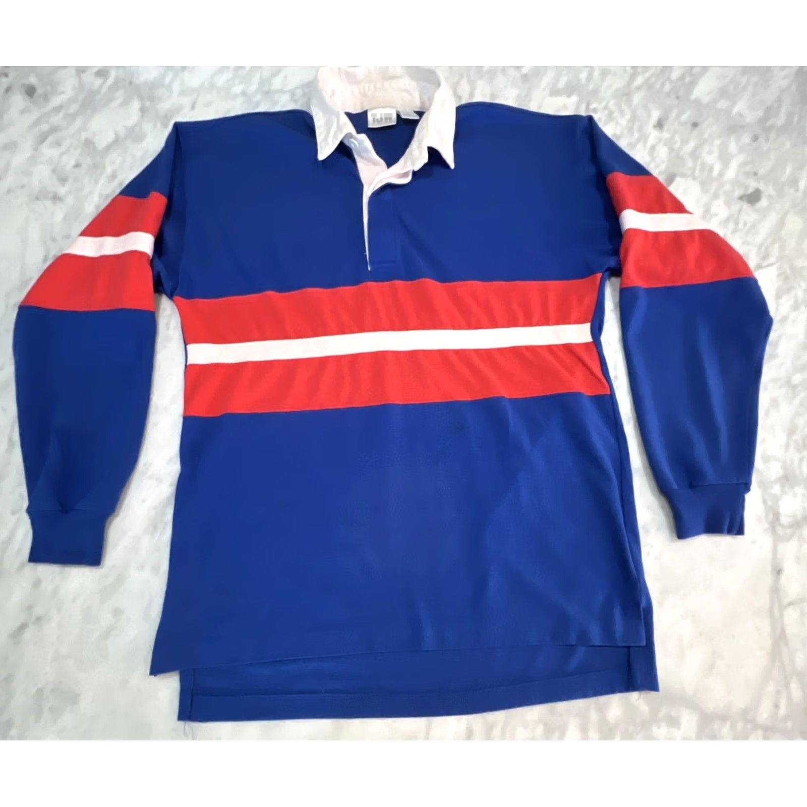 Vintage Vintage TJW Rugby Shirt - Large Collar Stripes Size US L / EU 52-54 / 3 - 2 Thumbnail