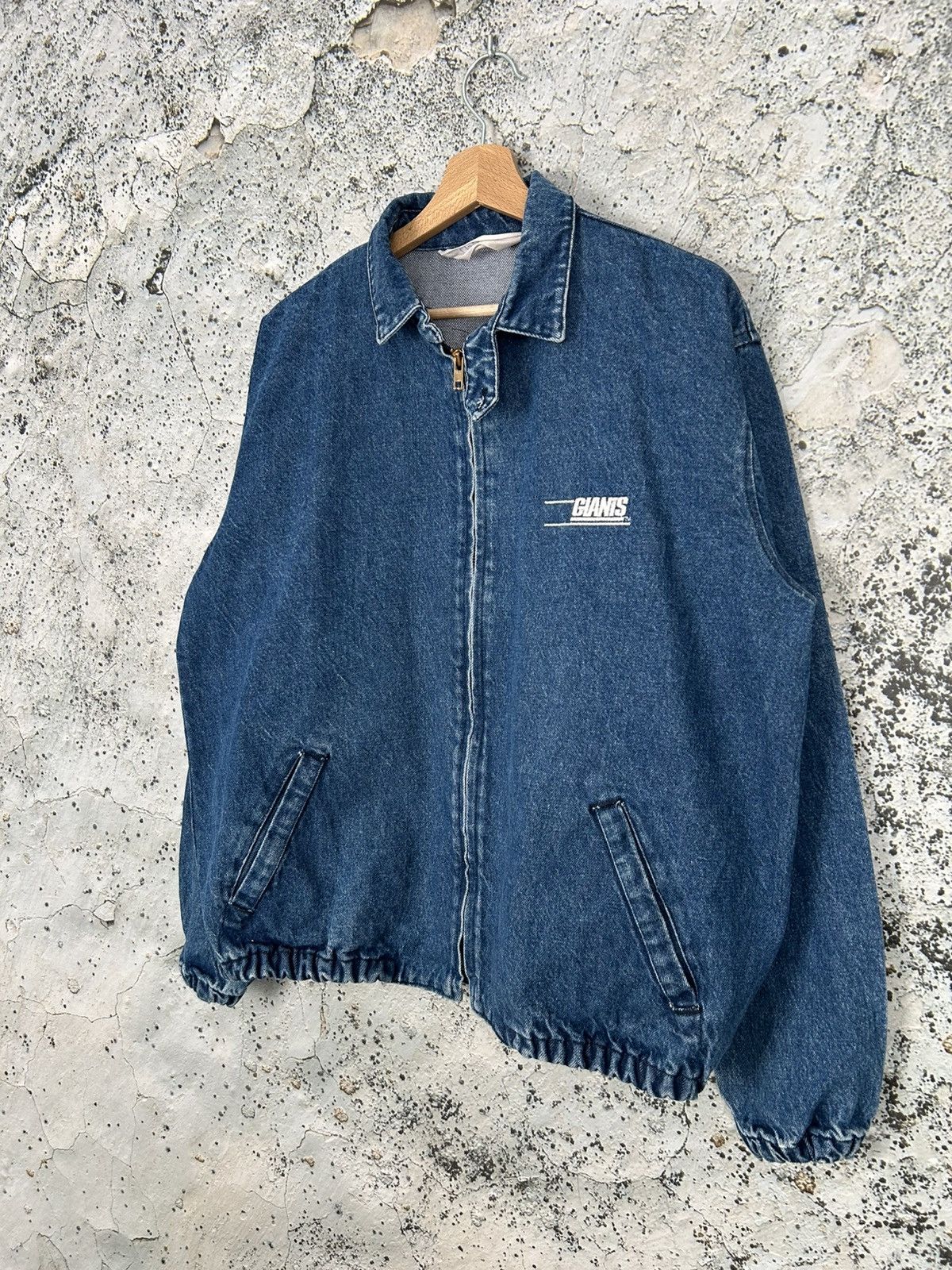Vintage Vintage New York Giants Chalk Line Denim Jacket 90s NFl Size US L / EU 52-54 / 3 - 2 Thumbnail