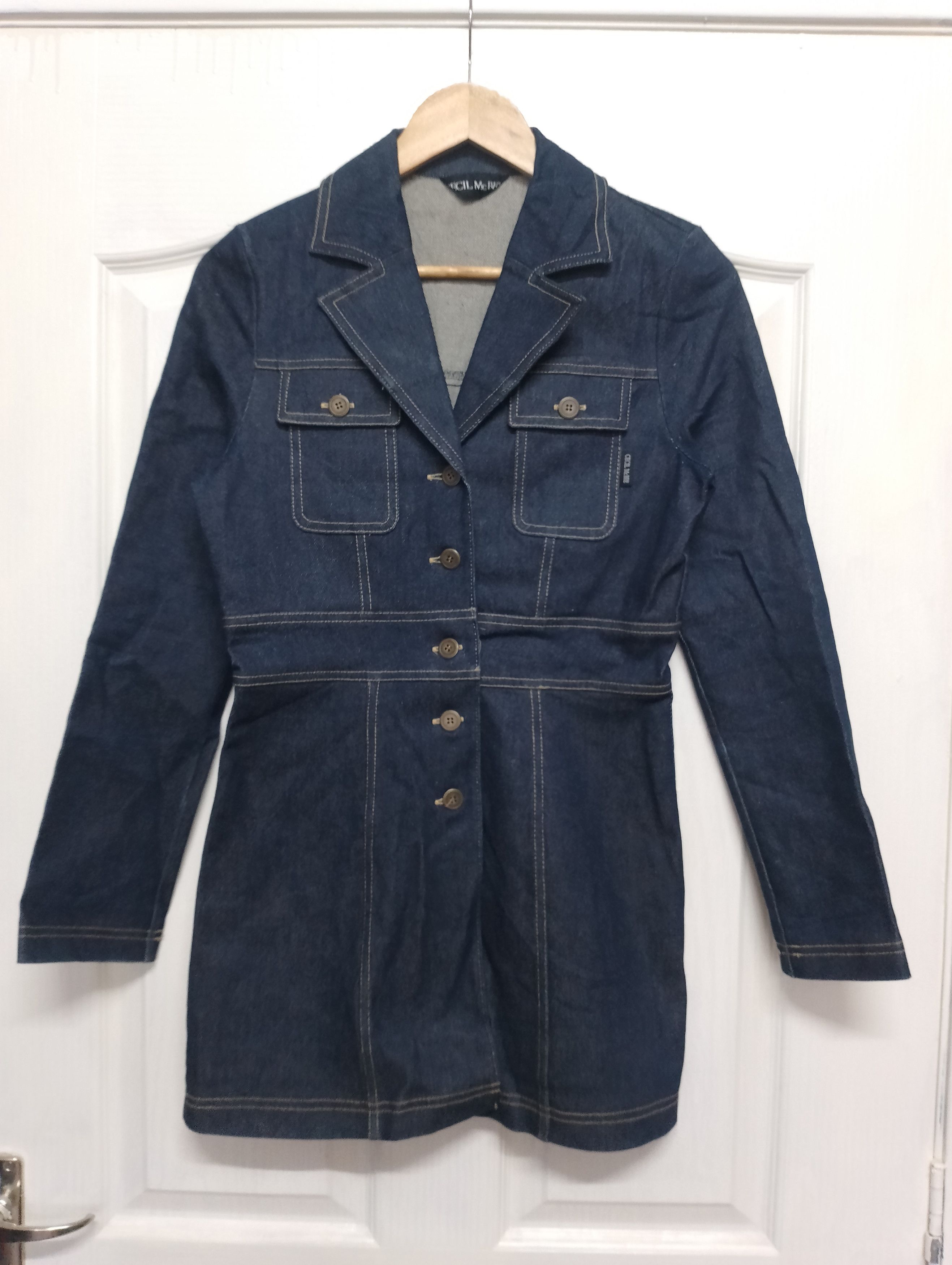 GOSTAR DE FUGA Cecil Mcbee Trenchcoat Denim Size S / US 4 / IT 40 - 1 Thumbnail