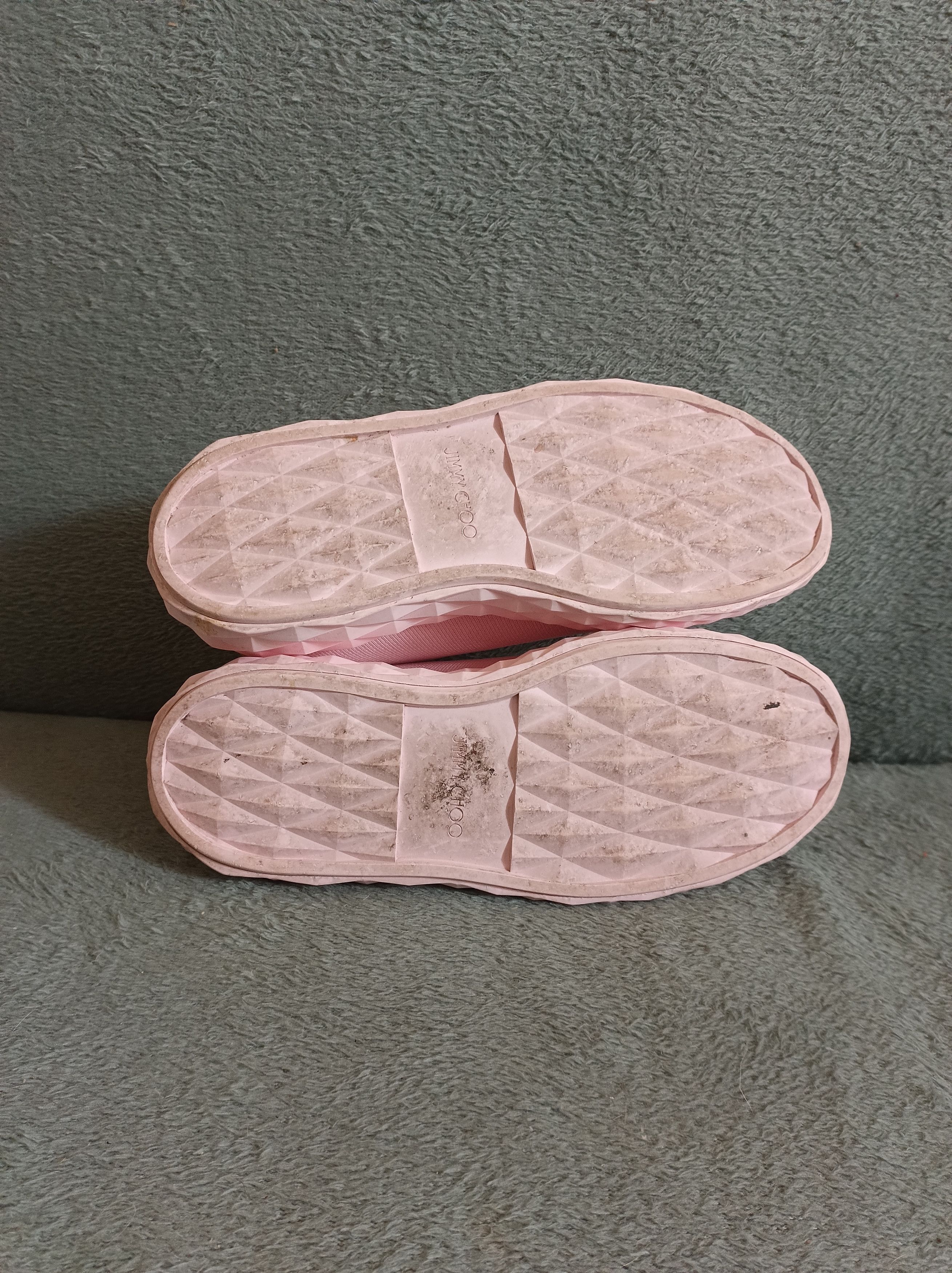 Jimmy Choo Jimmy Choo Pink Diamond Fabric Low Top Sneakers EU40 Size US 10 / IT 40 - 14 Thumbnail