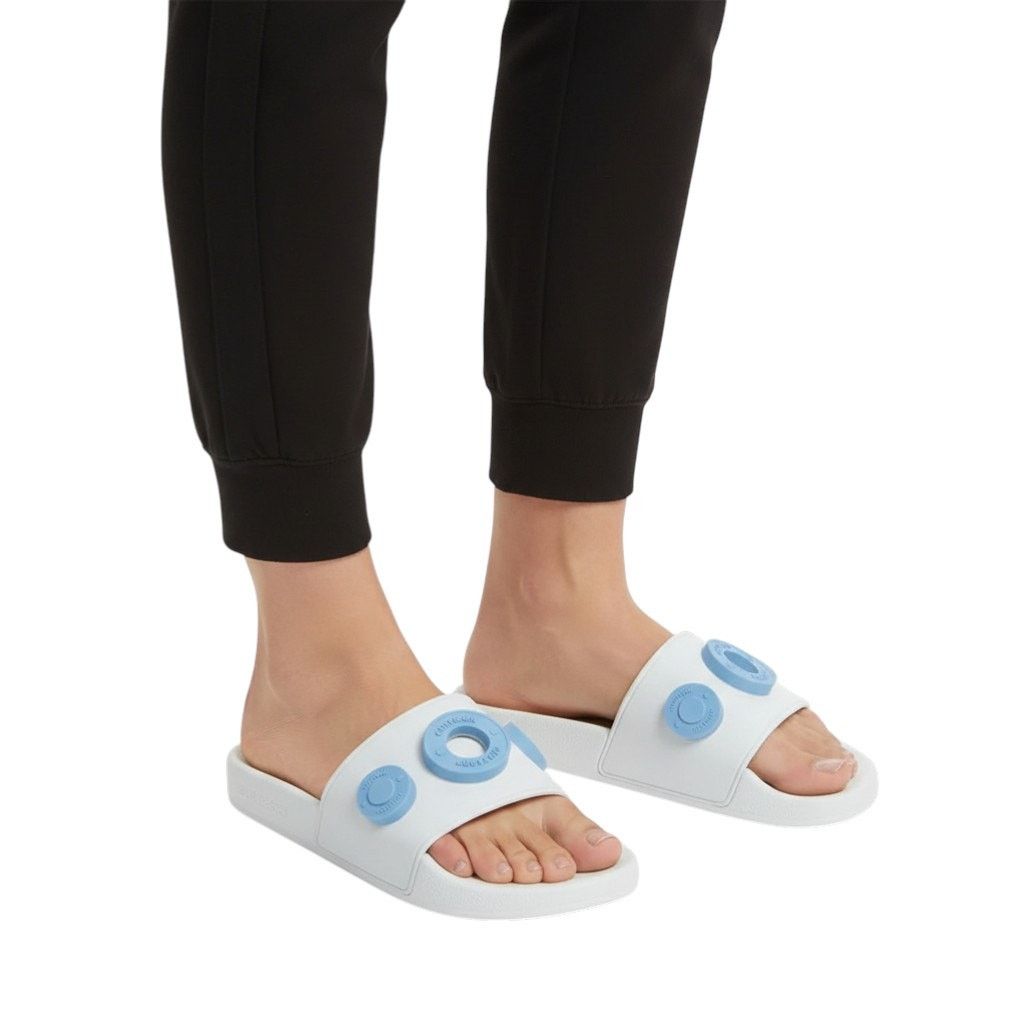 Burberry Burberry Blue Furley Logo-Embellished Sandals, IT35/US5 Size US 5 / IT 35 - 1 Thumbnail
