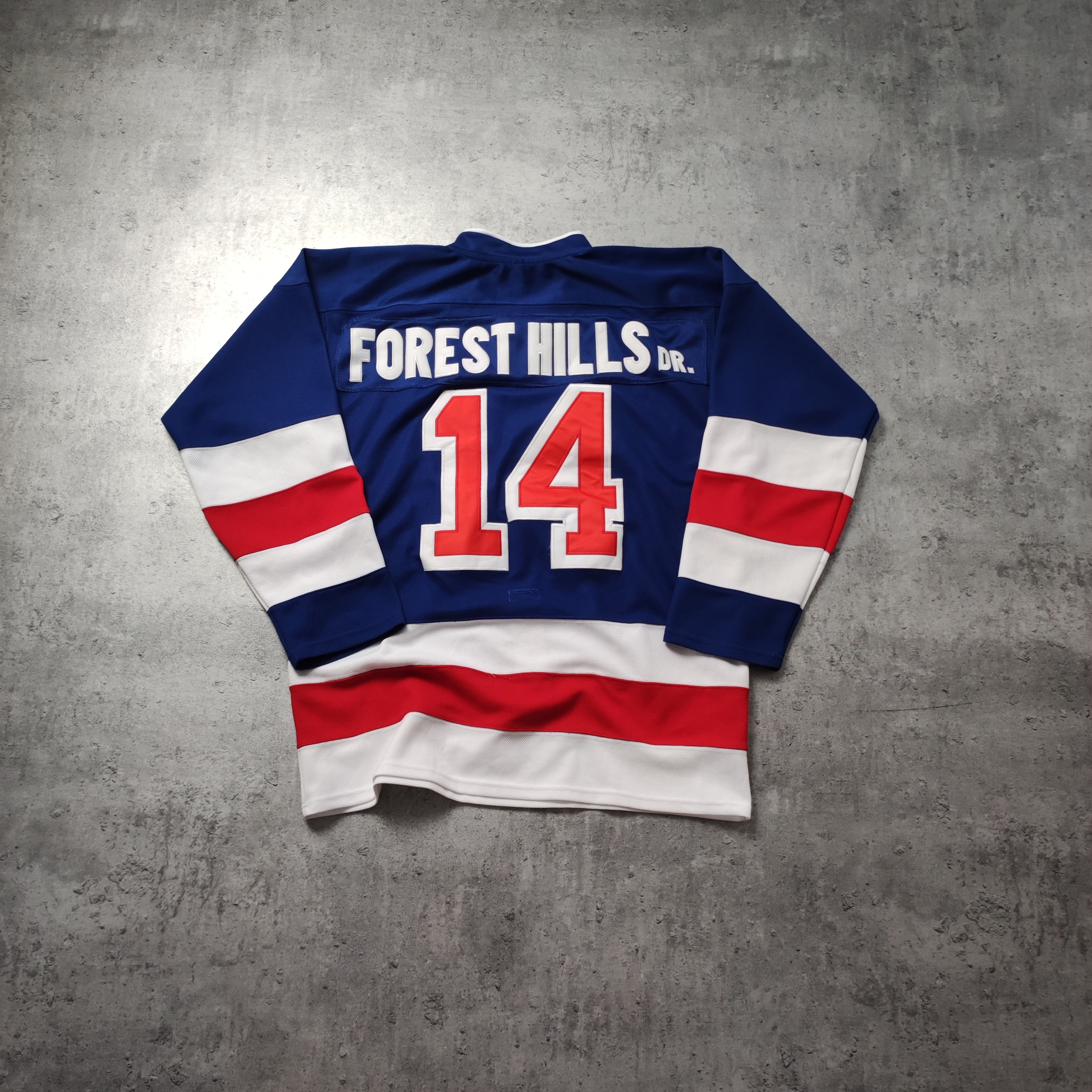 J. Cole × NHL × Rap Tees RARE J Cole 2014 Dreamville Forest Hills 14 Hockey Jersey Size US M / EU 48-50 / 2 - 1 Thumbnail