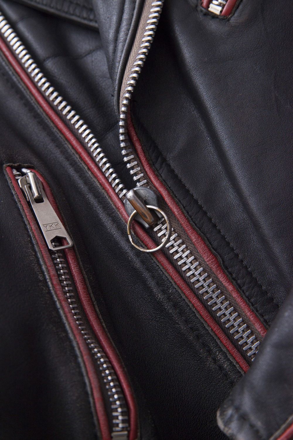 Vintage Vintage 1980's black/red leather biker jacket Size US S / EU 44-46 / 1 - 7 Thumbnail