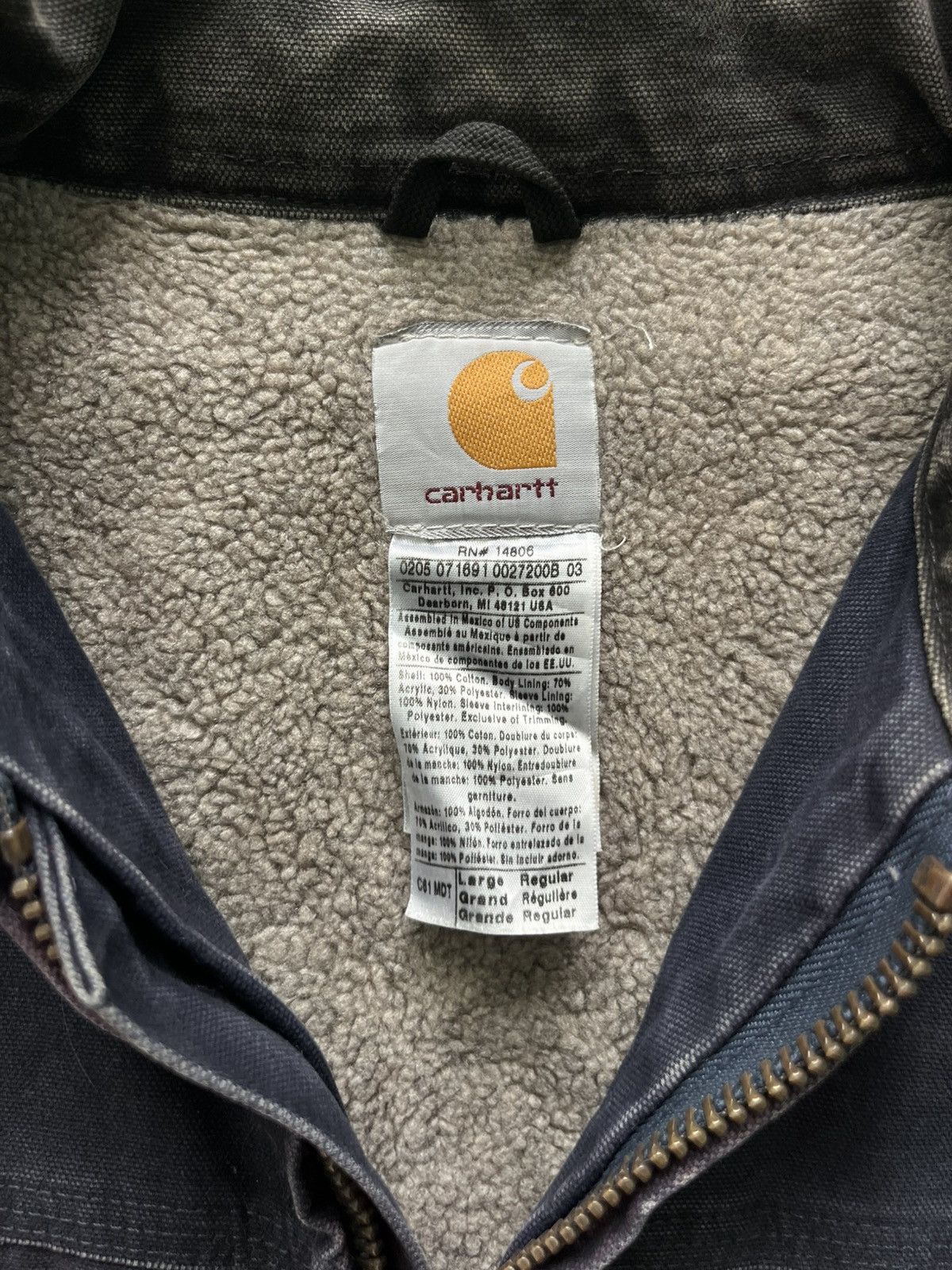 Carhartt 🇺🇸 90s Carhartt WIP Detroit Sherpa Jacket Vintage Streetwear Size US L / EU 52-54 / 3 - 11 Thumbnail