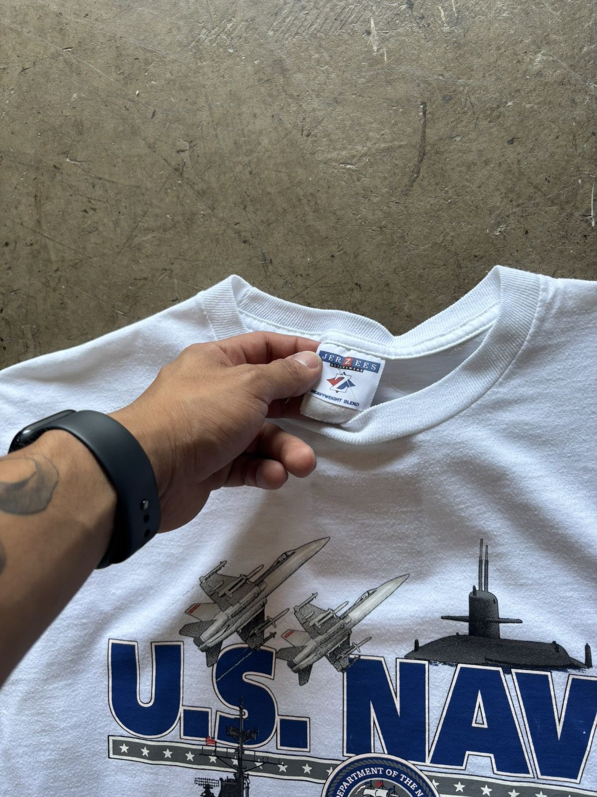 Vintage Vintage US Navy Tee Size US L / EU 52-54 / 3 - 2 Thumbnail