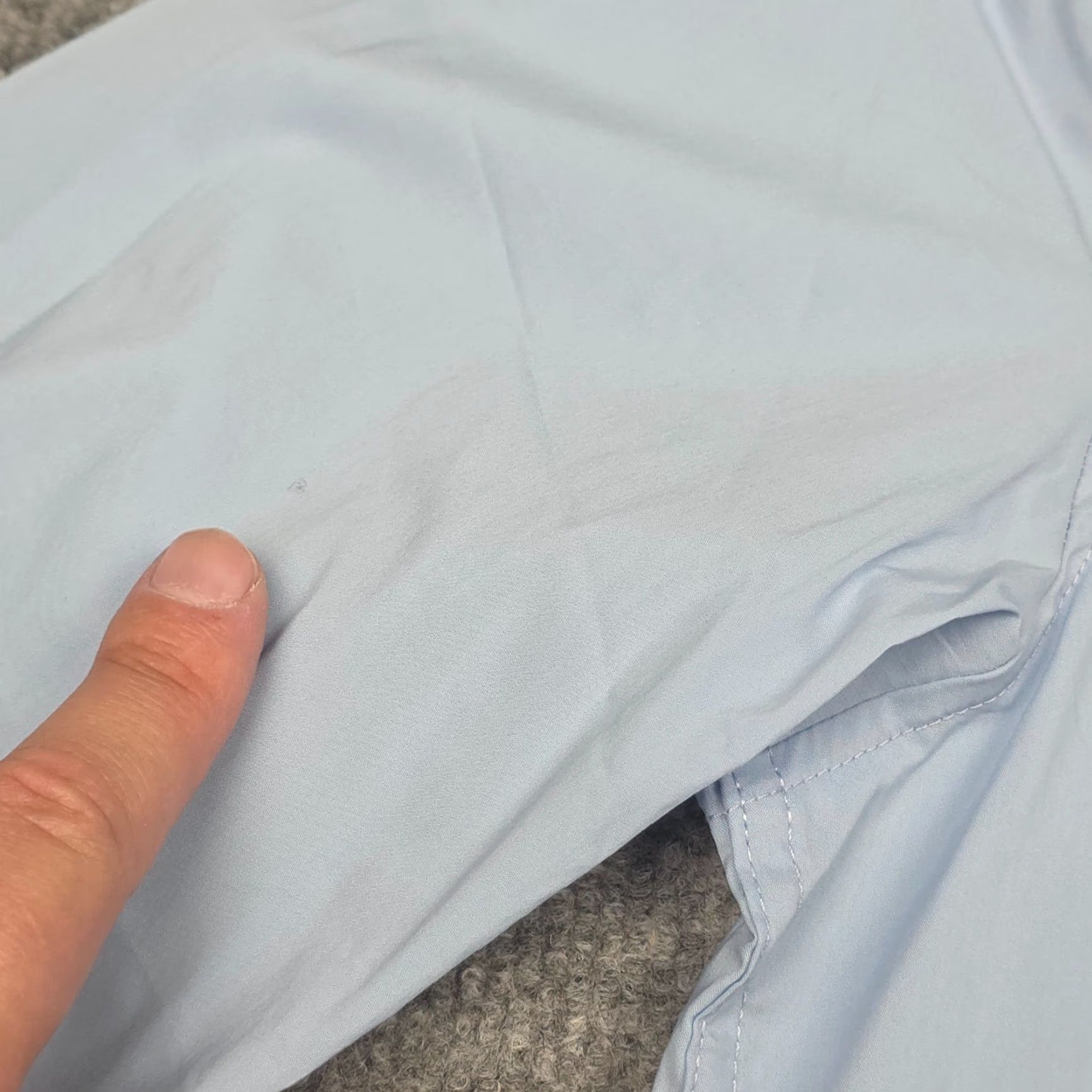 Vintage Dapper Boi Shirt Mens XS Blue Button Up & Snap Stretch Dress Button-Up Long Sleeve Casual Regular Lightweight Size 34R - 5 Thumbnail