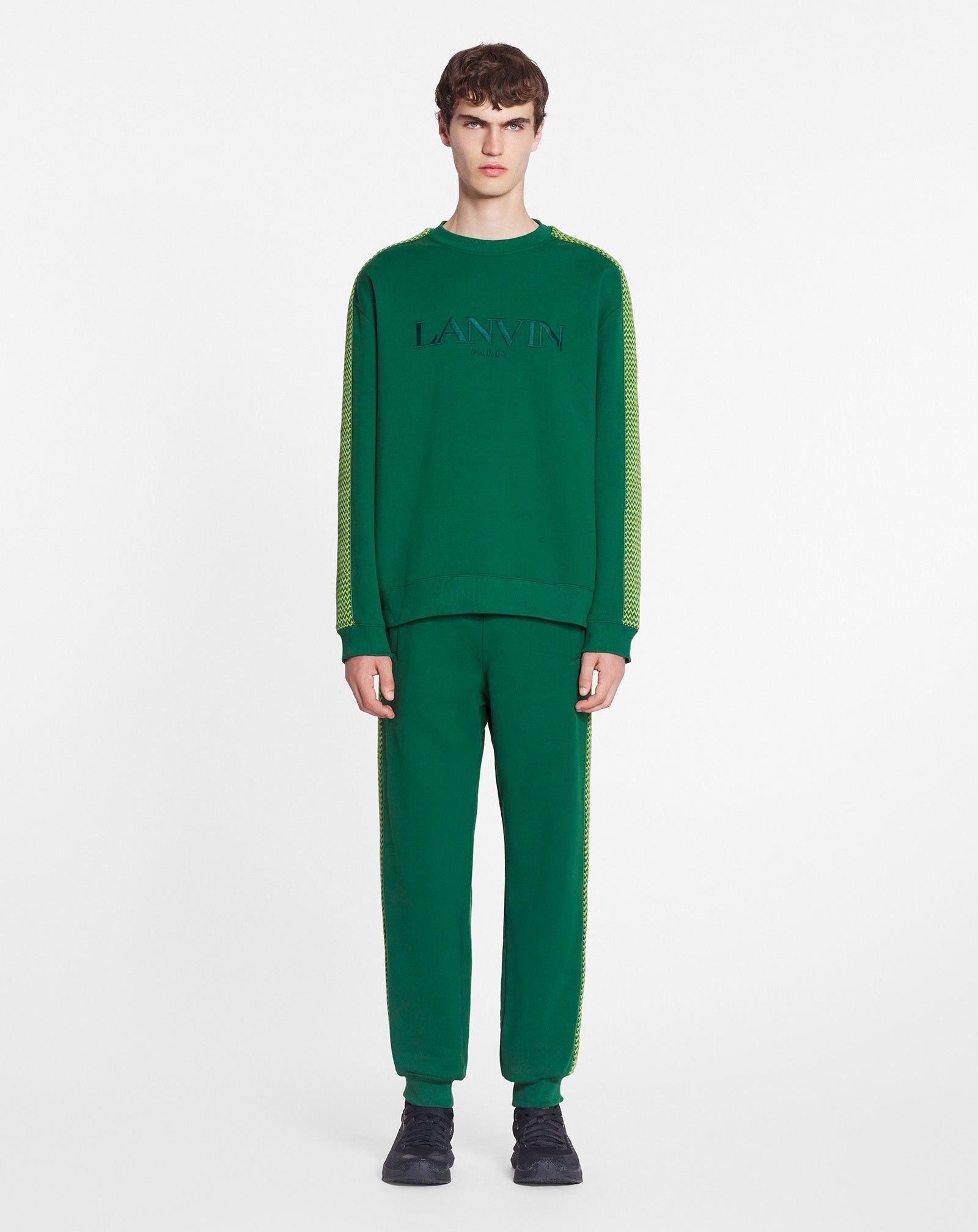 Lanvin o1mle0825 Curb Side Lanvin Loose-Fitting Sweatshirt in Green Size US XL / EU 56 / 4 - 4 Thumbnail