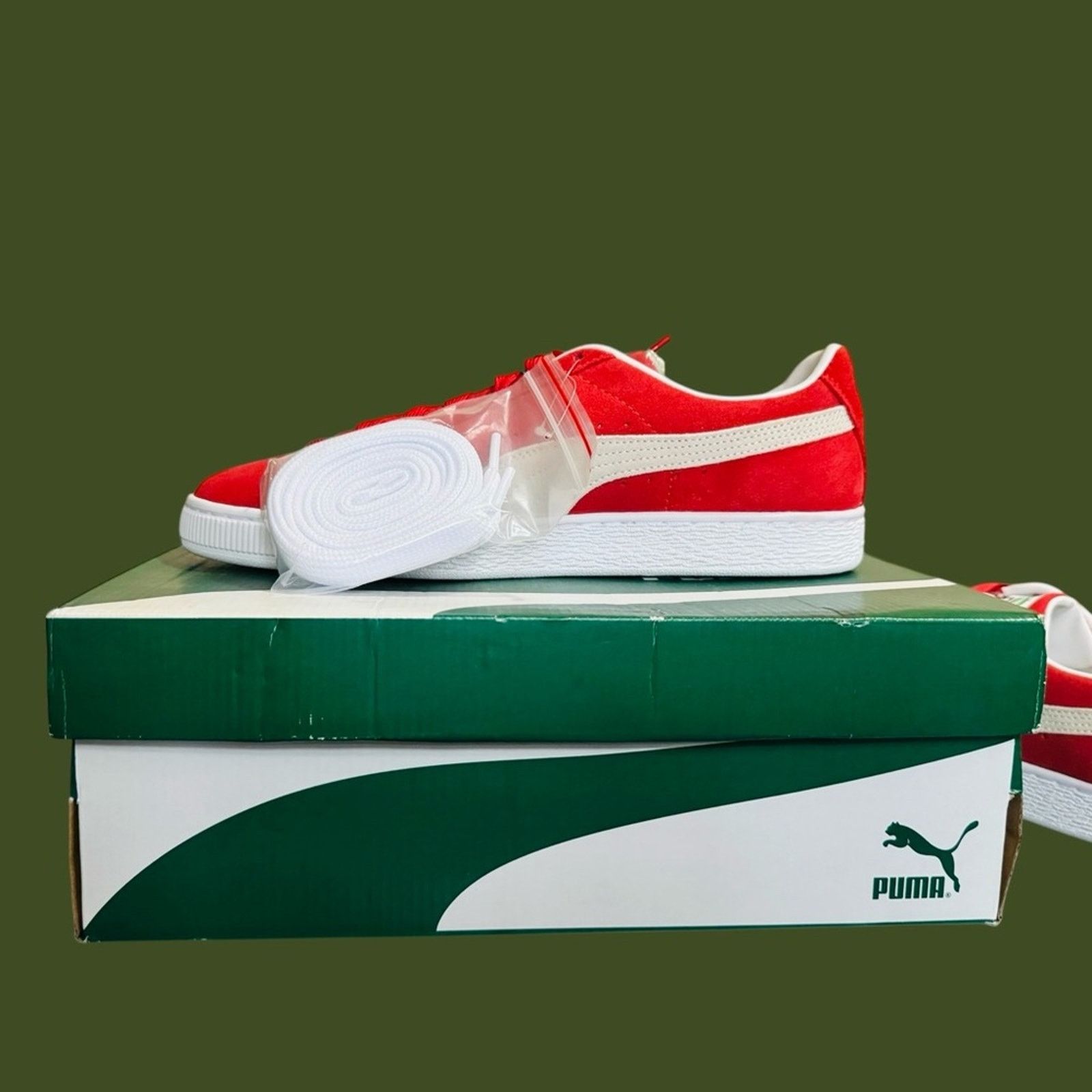 Puma Puma Suede Vintage High Risk Red Shoes Size US 9.5 / EU 42-43 - 6 Thumbnail