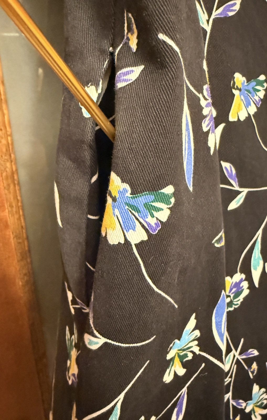 NICHOLAS NICHOLAS Lydia Black Floral Print Mini Short Puff Sleeves Size L / US 10 / IT 46 - 7 Thumbnail