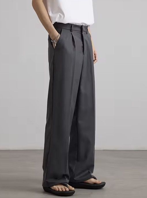 Vintage High Waist Straight Wide Leg Pleated Pants / Trousers Size US 31 - 2 Thumbnail