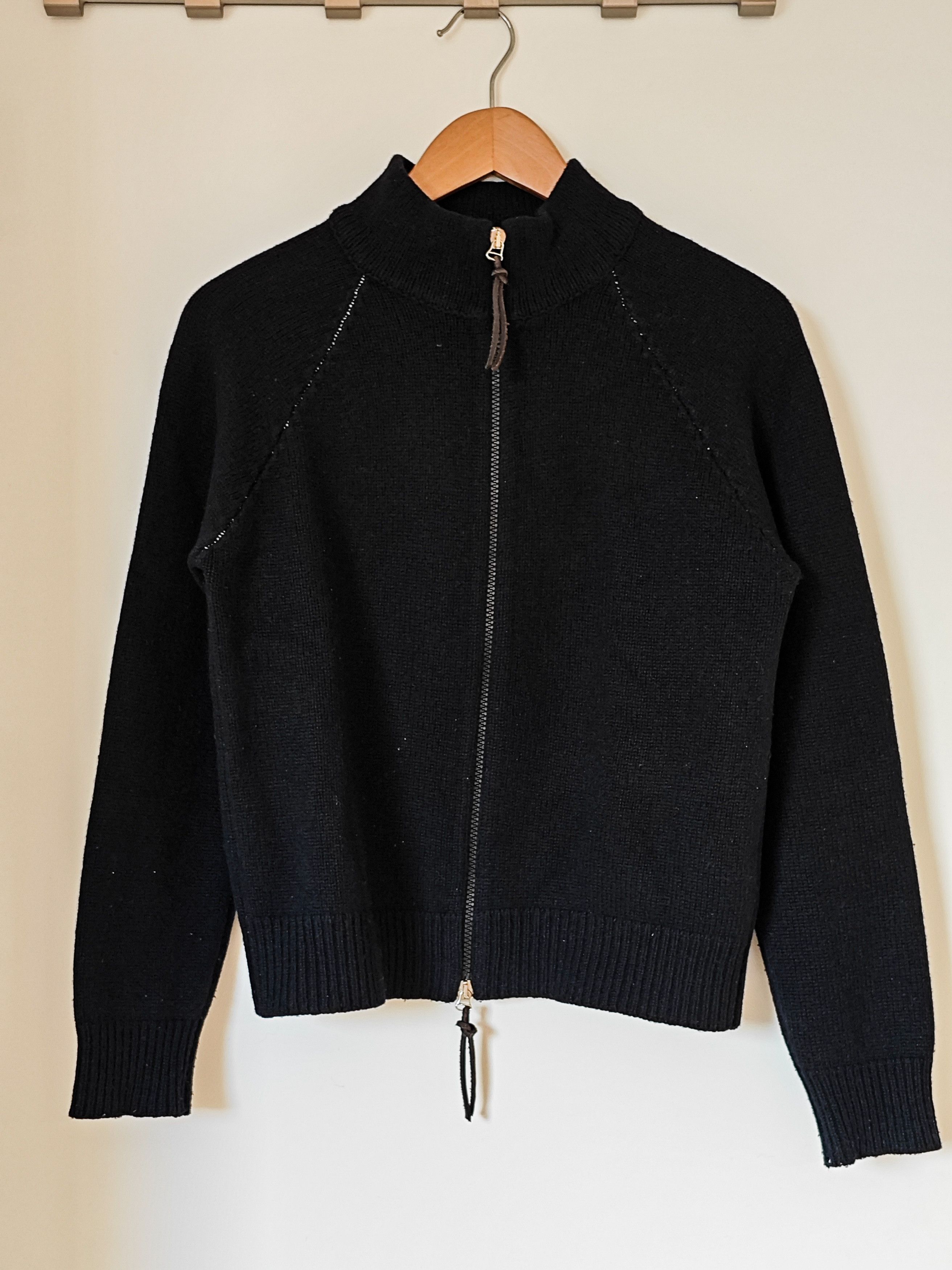 MM6 Maison Margiela MM6 contrast stitch zip knit sweater Size US S / EU 44-46 / 1 - 1 Thumbnail