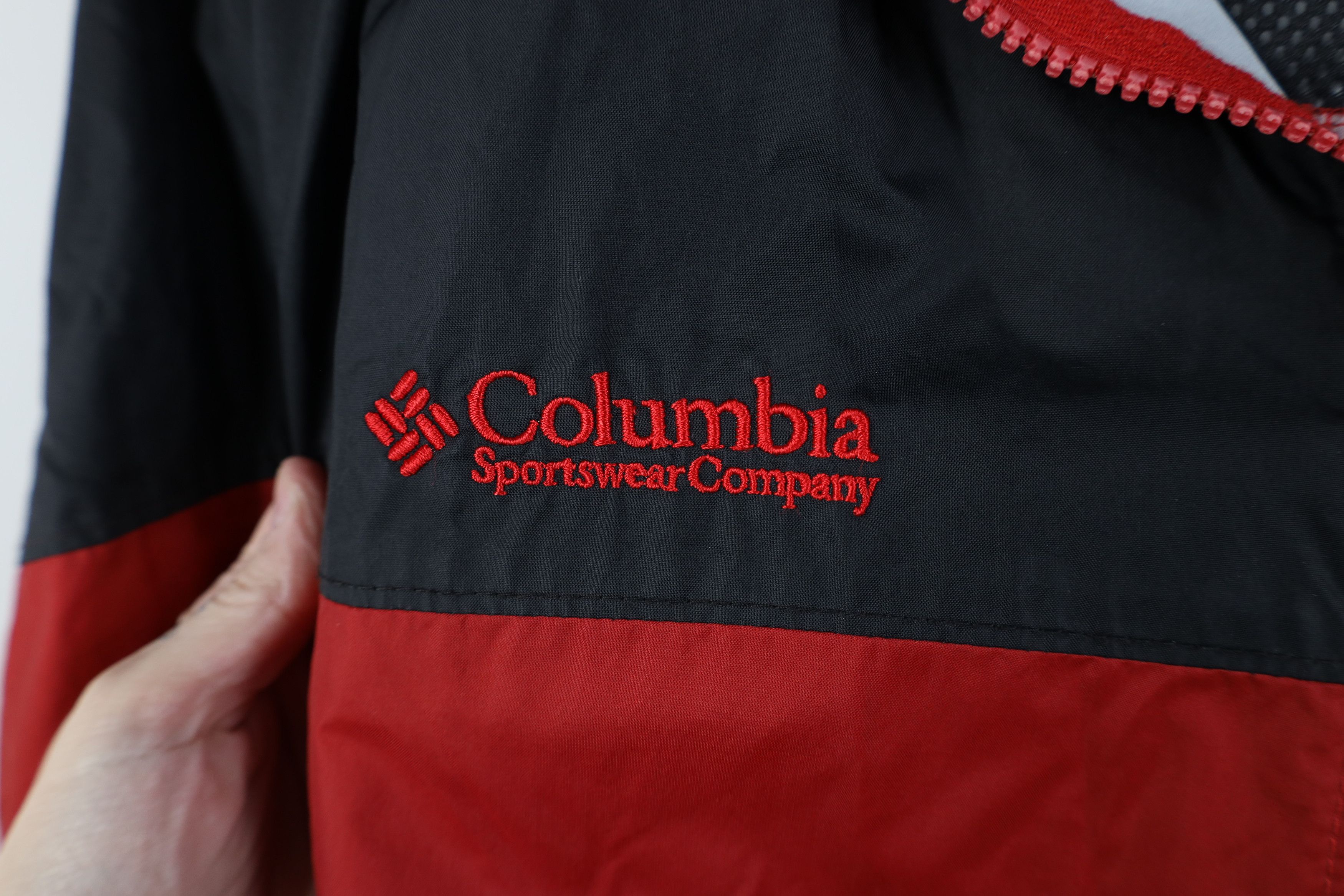 Columbia Vintage Columbia Packable Hooded Rain Windbreaker Jacket Red Size US XXL / EU 58 / 5 - 4 Thumbnail