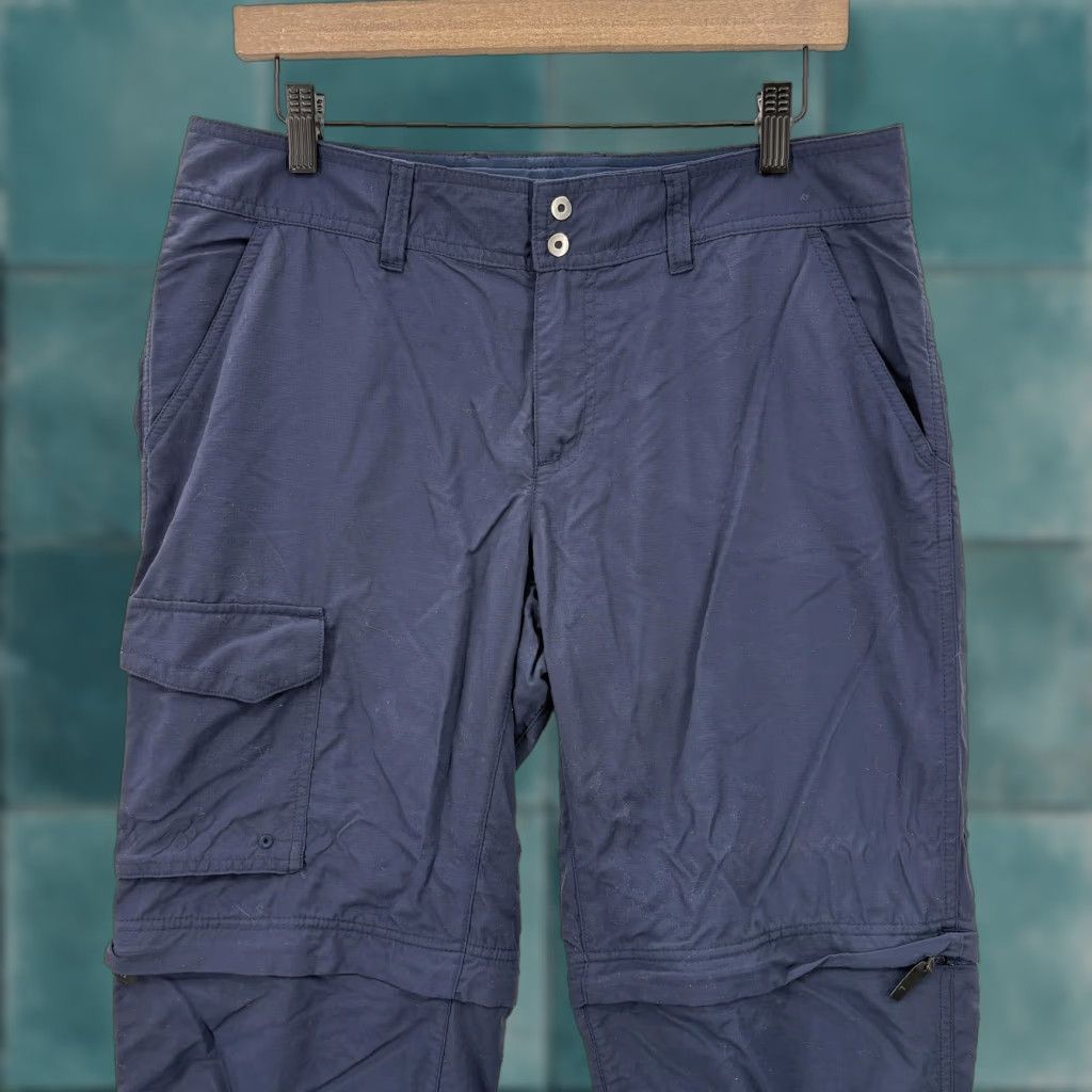 Vintage Columbia Palm Peak PFG Convertible Pants Womens 10 Short Blue Hiking Fishing Pants Mens Womens? Size 32" / US 10 / IT 46 - 1 Thumbnail