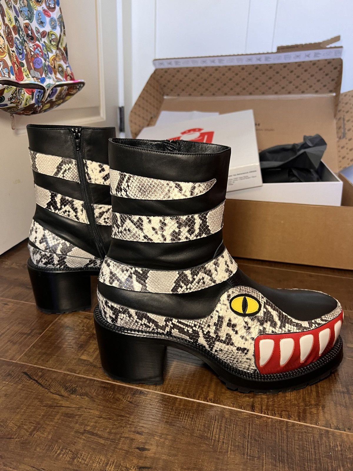 Walter Van Beirendonck Walter Van Beirendonck FW23 Viper Heel Boots Size US 12 / EU 45 - 8 Thumbnail