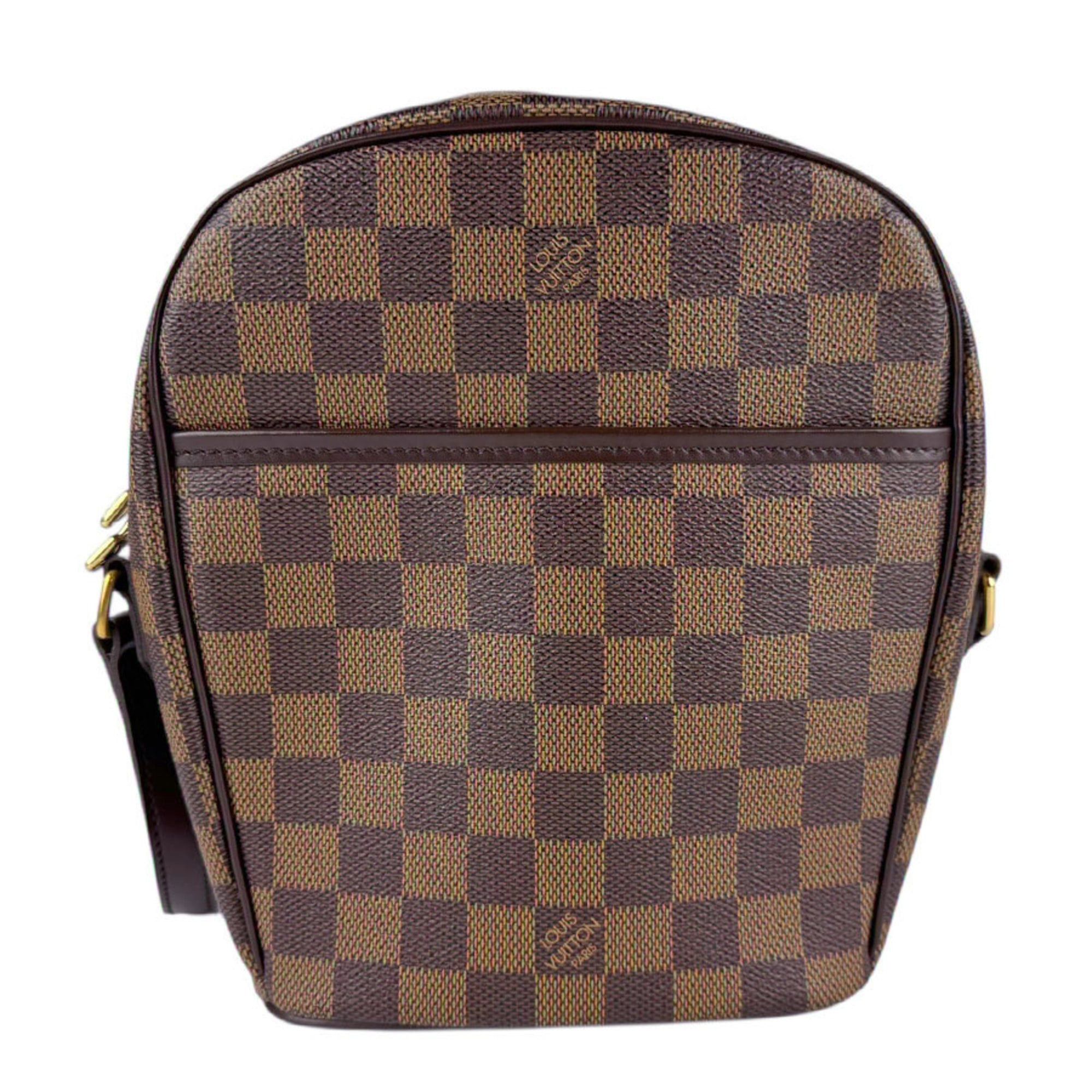 Louis Vuitton Damier Ipanema PM Shoulder Bag in Canvas Brown and Gold Women's N51294 z7889
