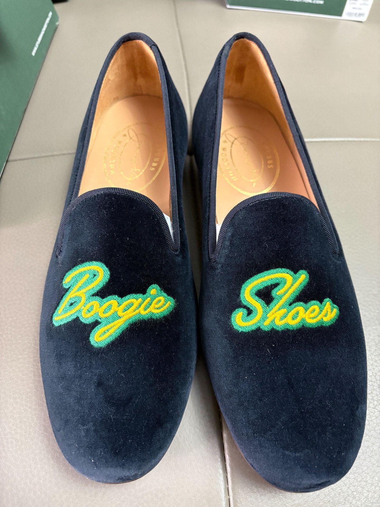 Stubbs & Wootton Black Velvet Loafers, Men's (Size 10) — image 2 of 6