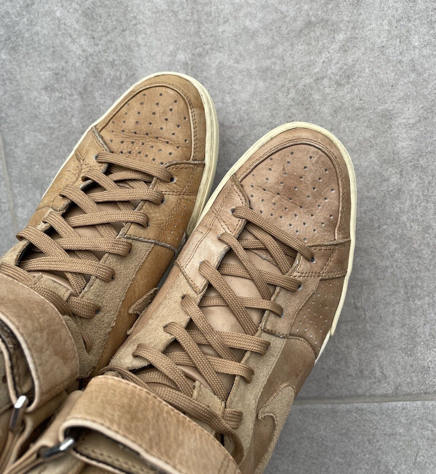 Nike Nike Mens Air Flytop Trainers Brown Suede Mid Rise Sneakers Size US 9.5 / EU 42-43 - 9 Thumbnail