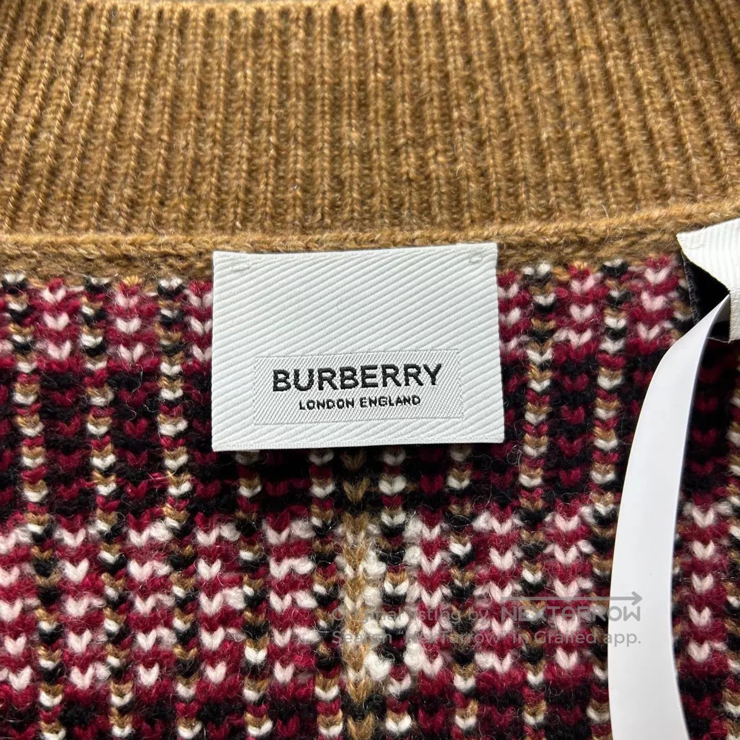Burberry Beige Plaid V-Neck Button Cardigan XS. Size US XS / EU 42 / 0 - 3 Thumbnail