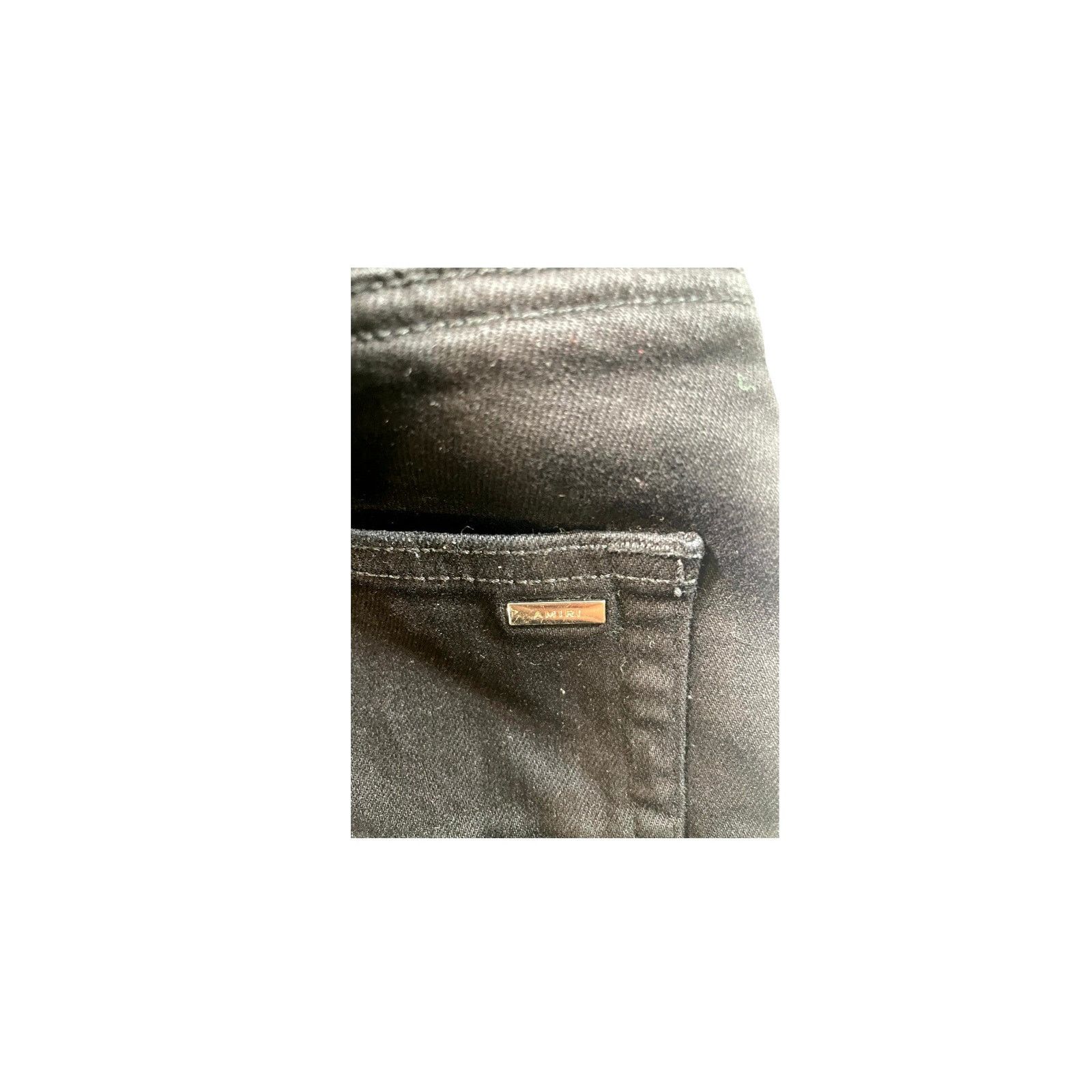 Amiri Amiri "MX1 Quilt Patch" Black Jeans Size US 33 - 3 Thumbnail