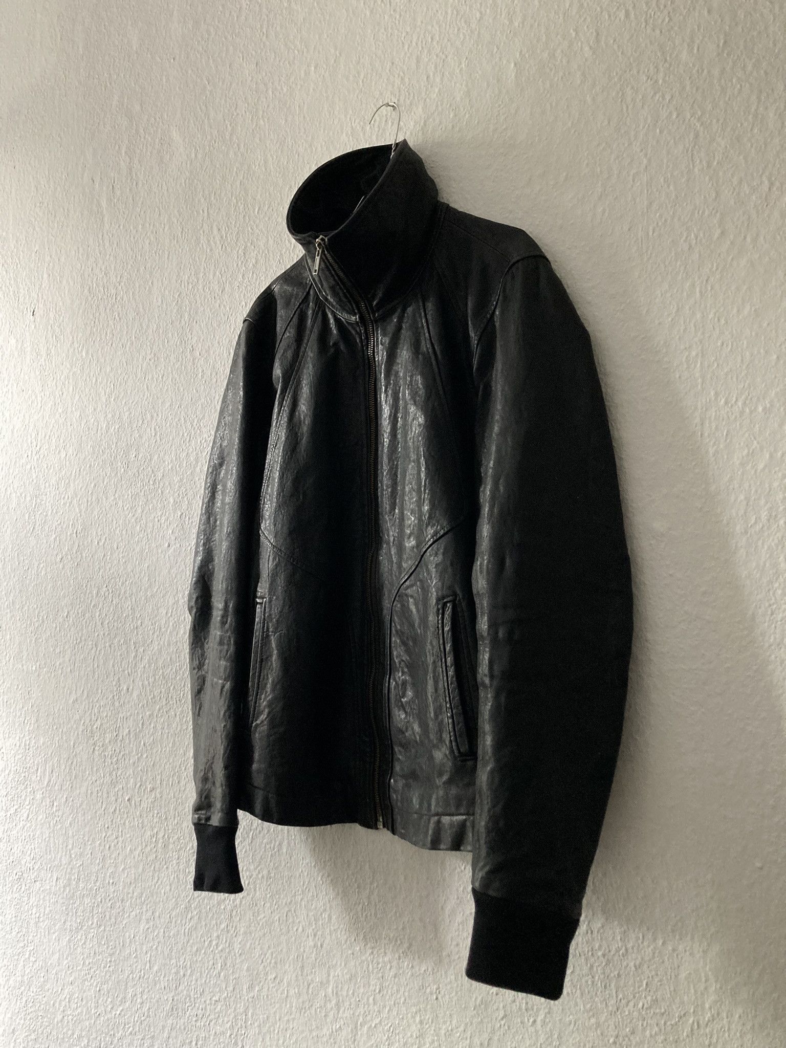 Rick Owens F/W 09 "CRUST" Hammered Lamb Leather Intarsia Jacket XL Size US XL / EU 56 / 4 - 2 Thumbnail