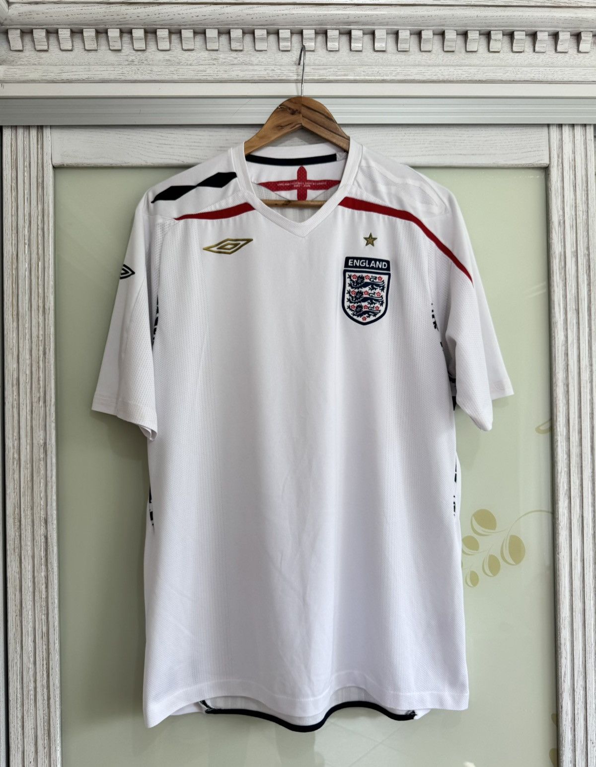 Umbro × Vintage England 2008-2009 Home Soccer Jersey Football Kit Shirt Size US XL / EU 56 / 4 - 1 Thumbnail
