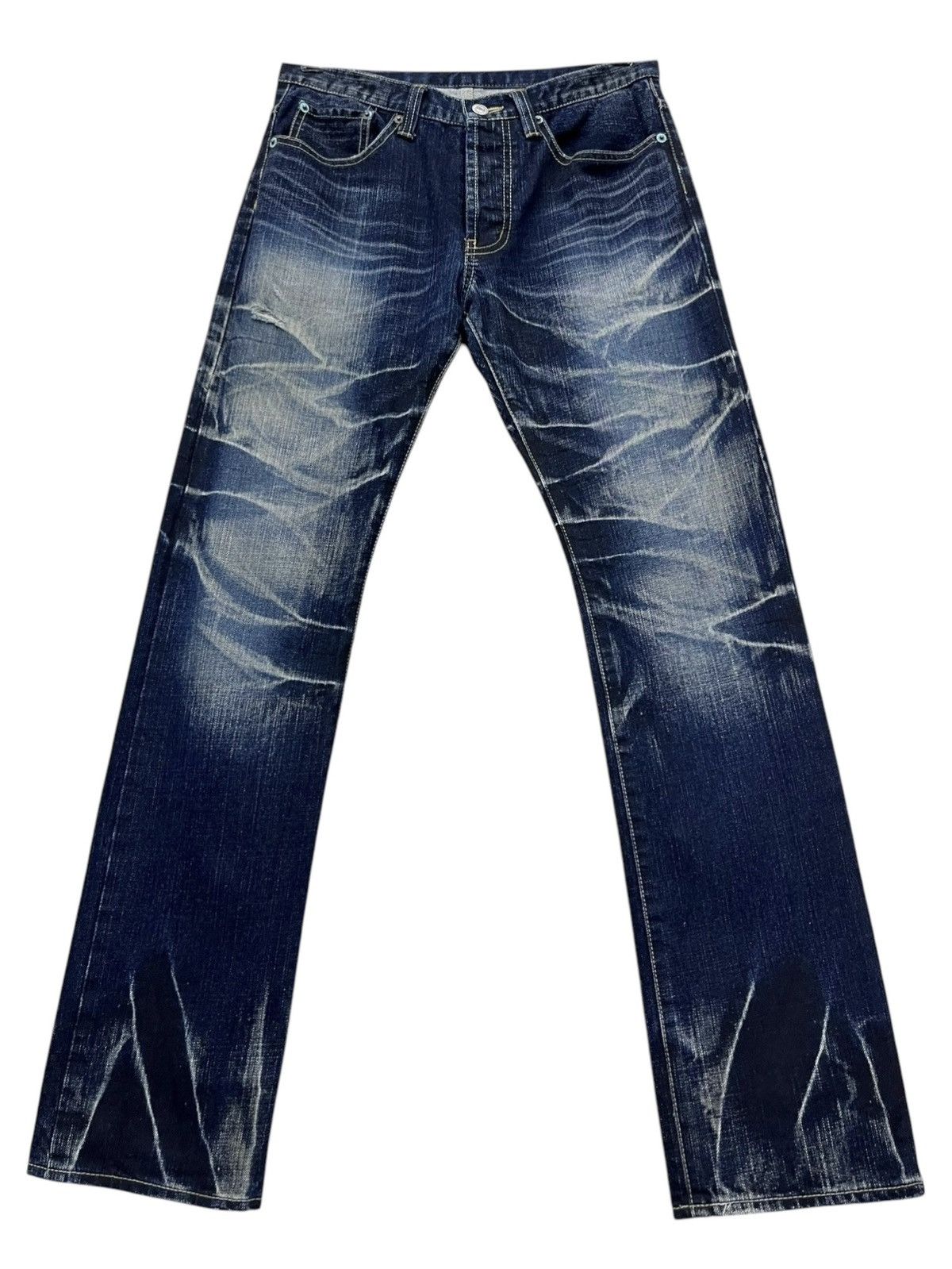 Takeo Kikuchi Designer TAKEO KIKUCHI Lightning Clawmark Whisker Slim Fit⚡️ Size US 29 - 1 Thumbnail