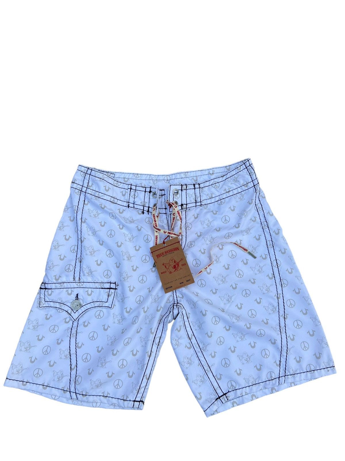 True Religion Vintage NWT True Religion Swim Wear Monogram Surf Short Pant Size US 34 / EU 50 - 1 Thumbnail