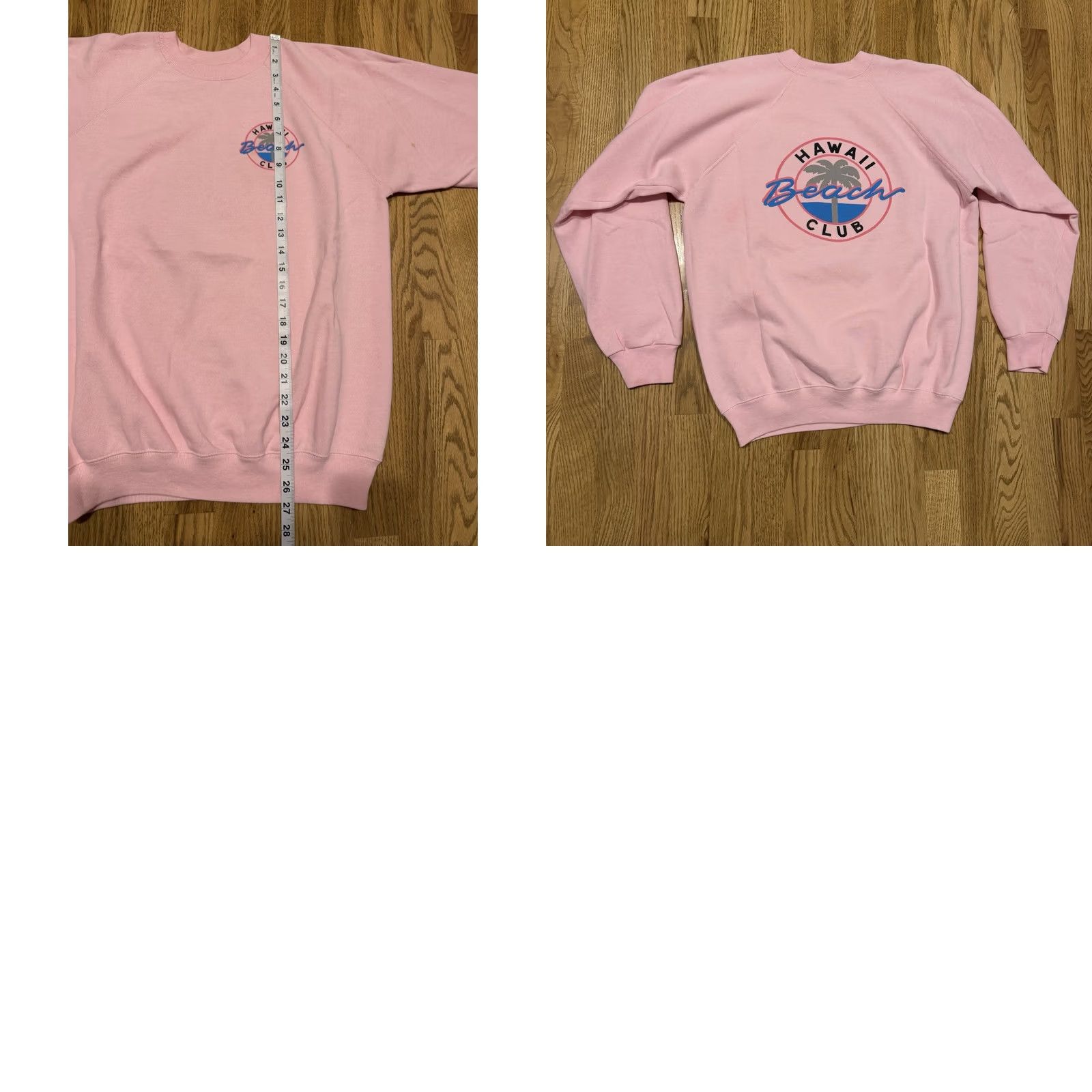 Vintage VINTAGE Hawaii Beach Club Crewneck Sweatshirt Men’s L Pink Graphic Print 80s Surf Pullover Sweatshirt Mens Size US L / EU 52-54 / 3 - 8 Thumbnail