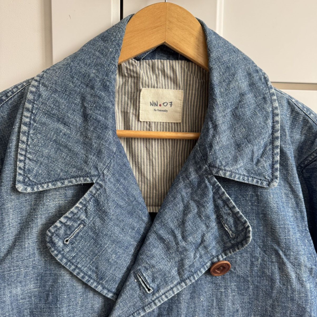 NN07 NN.07 vintage double breasted linen rare peacoat jacket Size US S / EU 44-46 / 1 - 2 Thumbnail