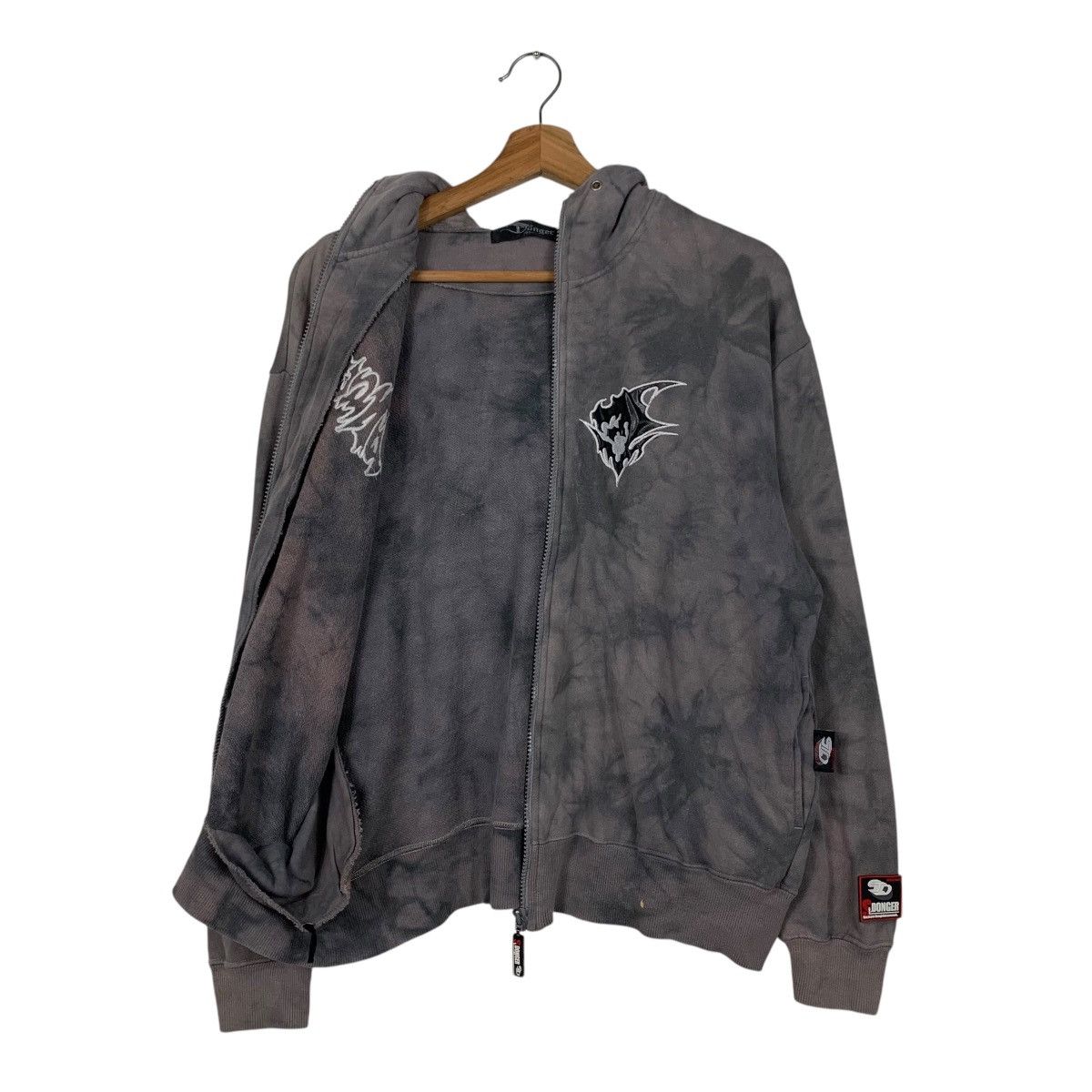 Japanese Brand DONGER On Right Course Acid Wash Zipper Hoodies #2052-C89 Size US S / EU 44-46 / 1 - 10 Thumbnail