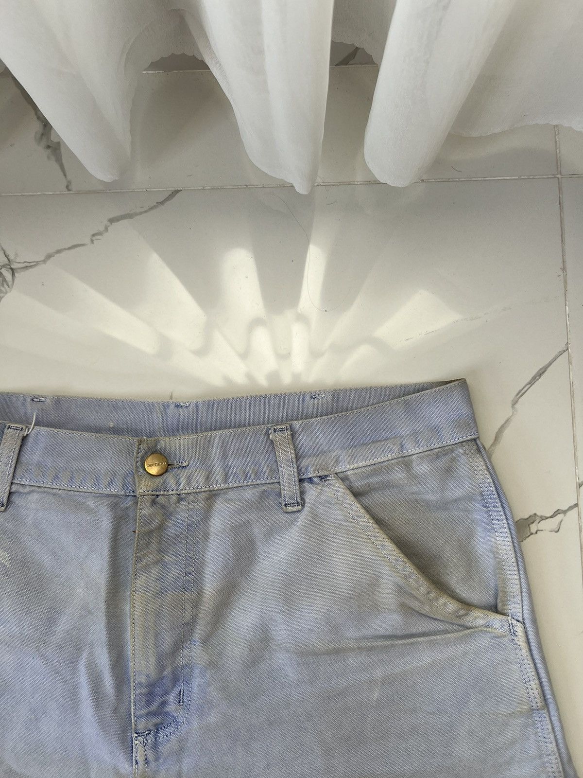 Carhartt × Vintage 90's CARHARTT SIGNLE KNEE SHORTS DISTRESSED THRASHED Y2K Size US 34 / EU 50 - 7 Thumbnail