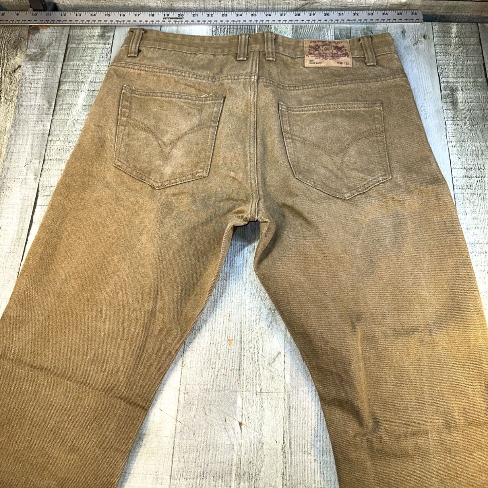 Vintage Noiz Jeans Brown Straight Fit Denim Pants Men 36x32 Workwear Carpenter Style Mens Jeans Waist 36 Inseam 32 Brown Straight Denim Pants Size US 36 / EU 52 - 2 Thumbnail