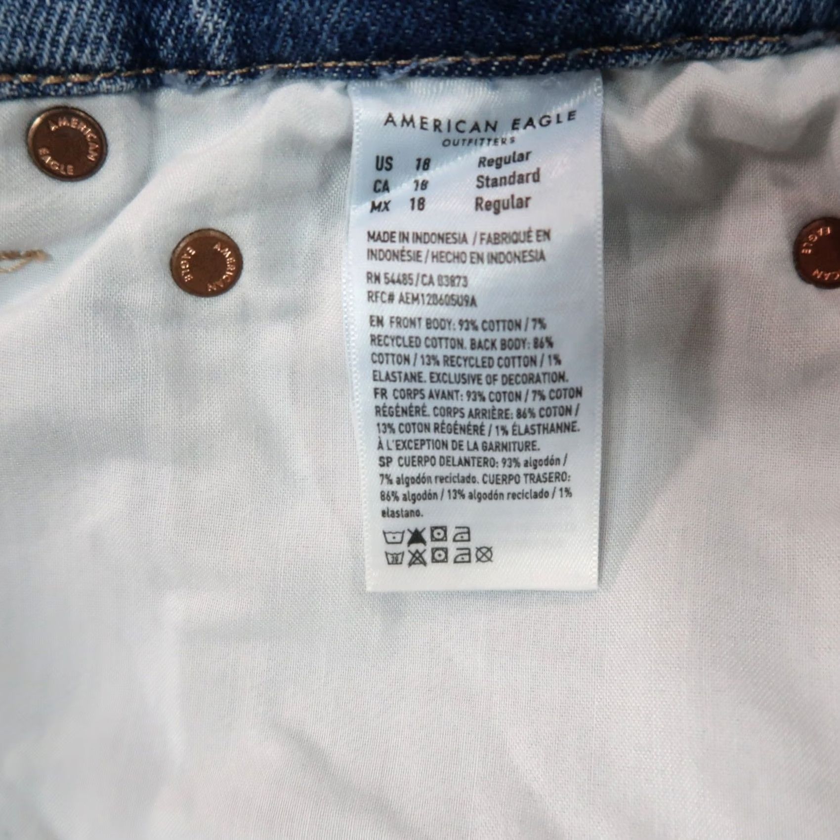 American Eagle Outfitters American Eagle Outfitters Jeans Women 18 Wide-Leg Blue Denim 31in Inseam Vintage No Rise High 36 Waist 5-Pocket Regular Denim Shirt Size 40" / US 18 - 7 Thumbnail