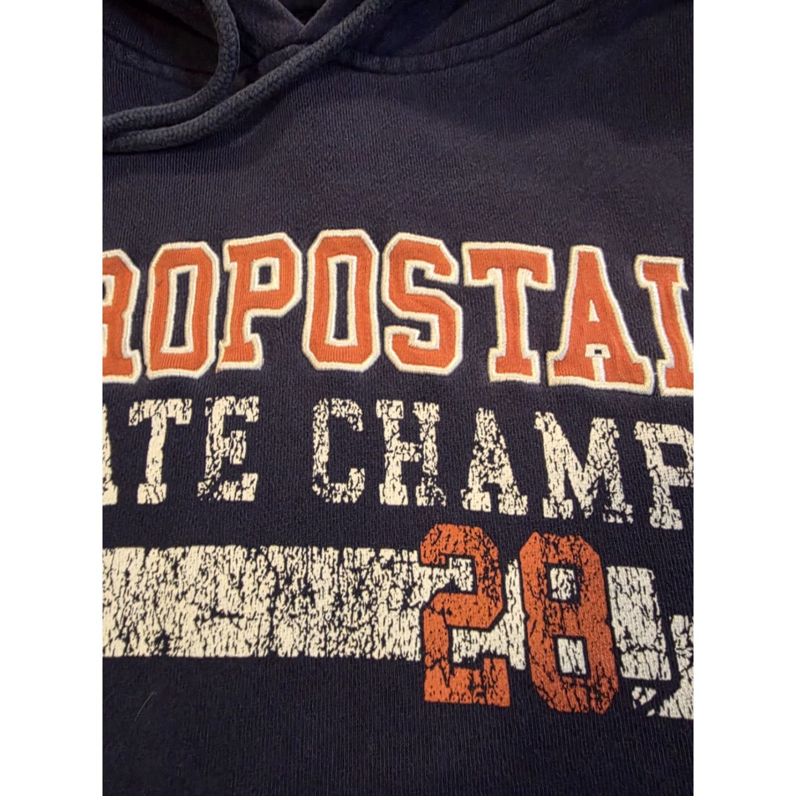 Aeropostale VINTAGE Aeropostale Heavyweight Embroidered Hoodie State Champs Blue Men XL Pullover Crew Neck Hooded Pockets 90s Classic Size US XL / EU 56 / 4 - 4 Thumbnail