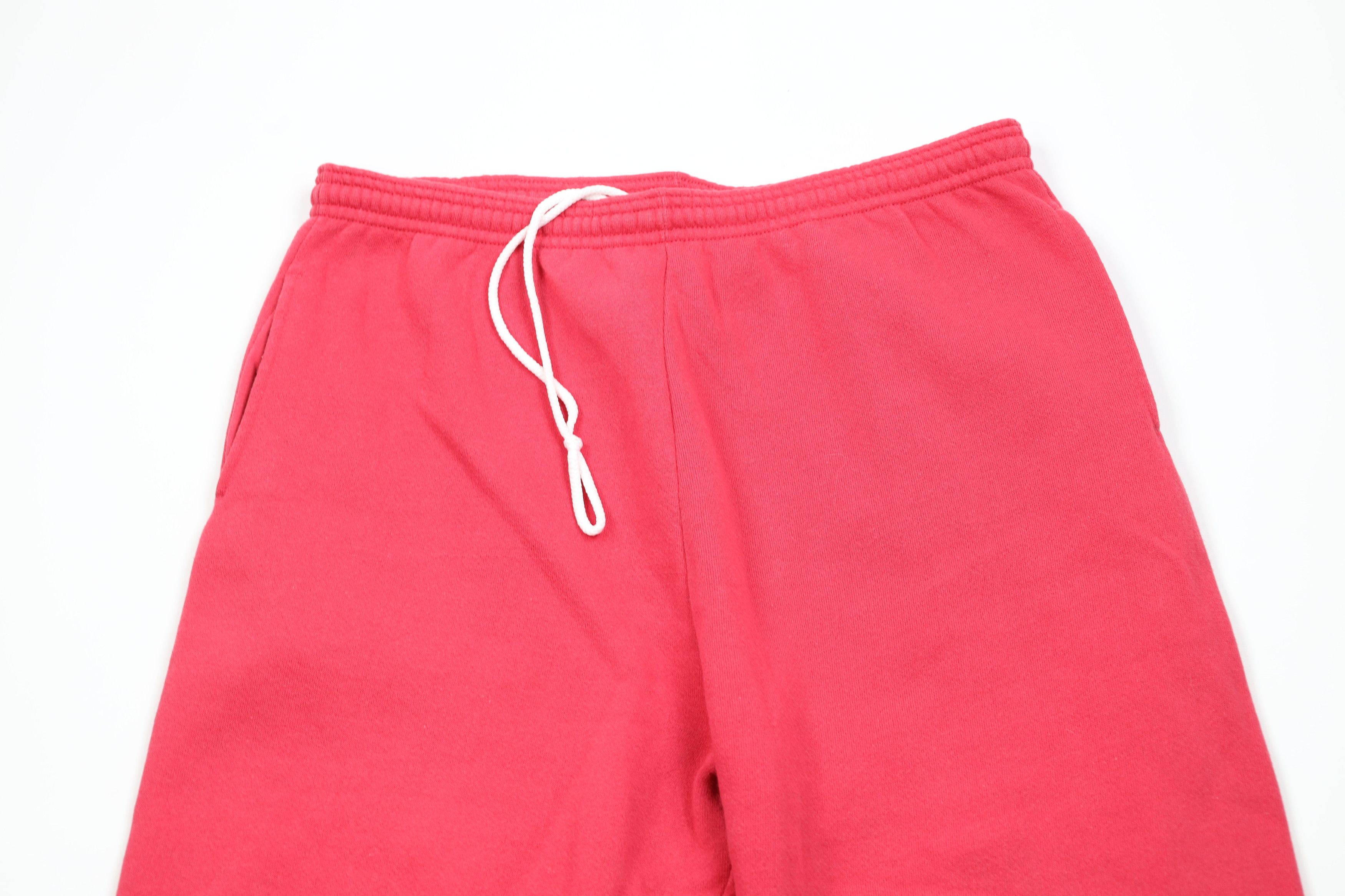 Vintage Vintage 90s Streetwear Heavyweight Sweatpants Joggers Pink Size 32" / US 10 / IT 46 - 2 Thumbnail