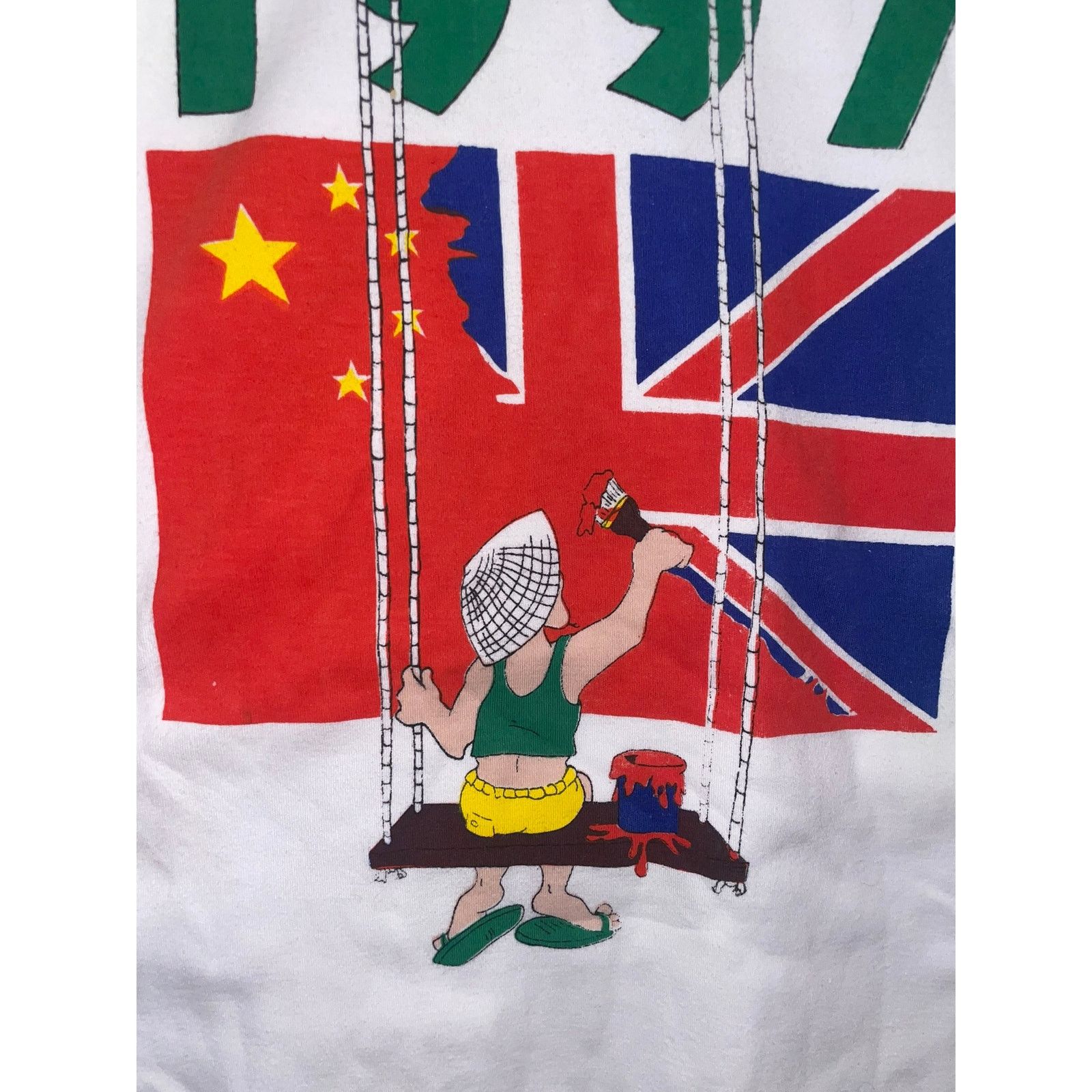 Vintage Vintage Hong Kong Independence Graphic White Large Shirt VTG Size US L / EU 52-54 / 3 - 9 Thumbnail