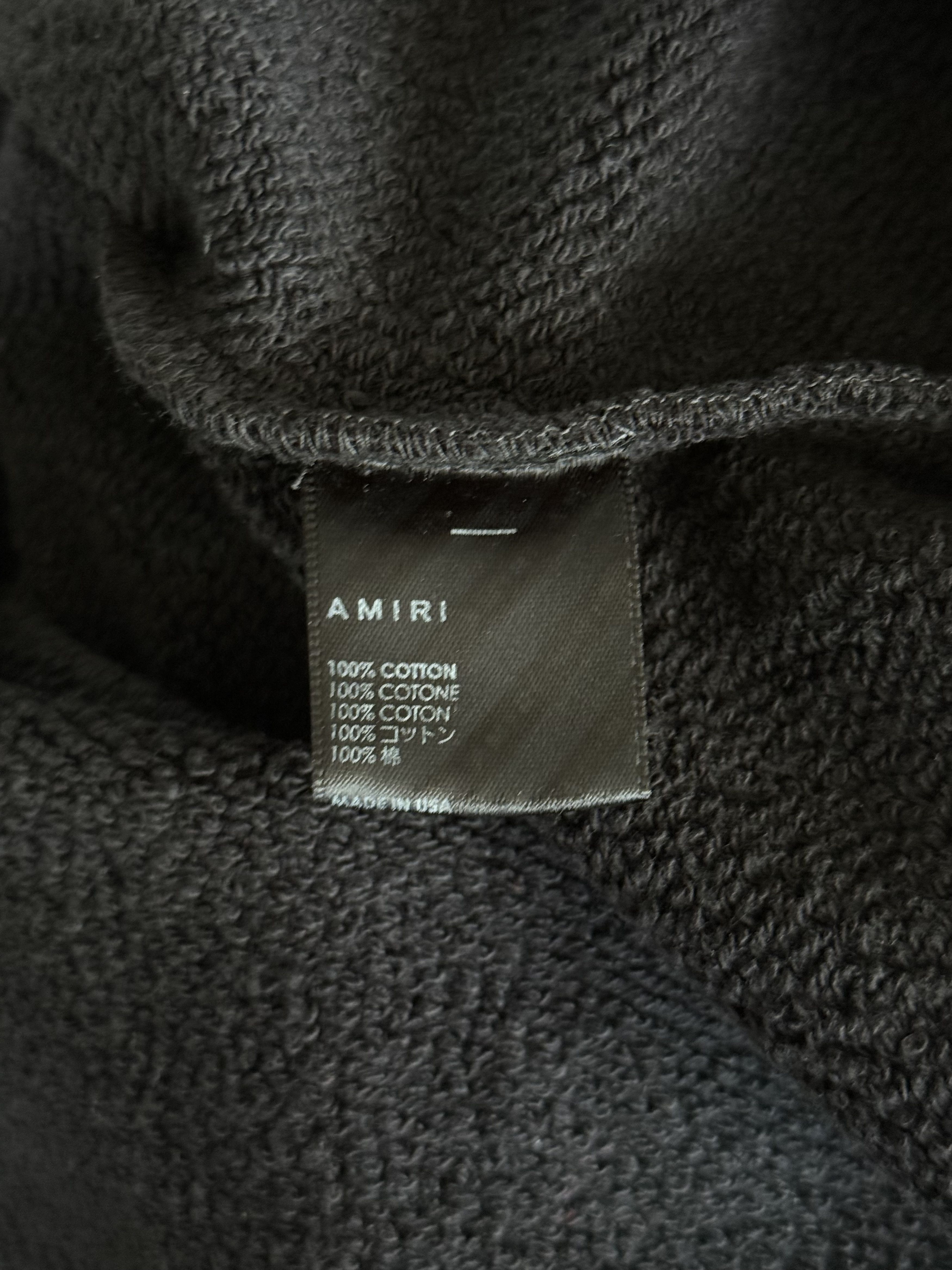 Amiri Amiri Black & Crystal Stick Poke Logo Hoodie Size US XXL / EU 58 / 5 - 4 Thumbnail