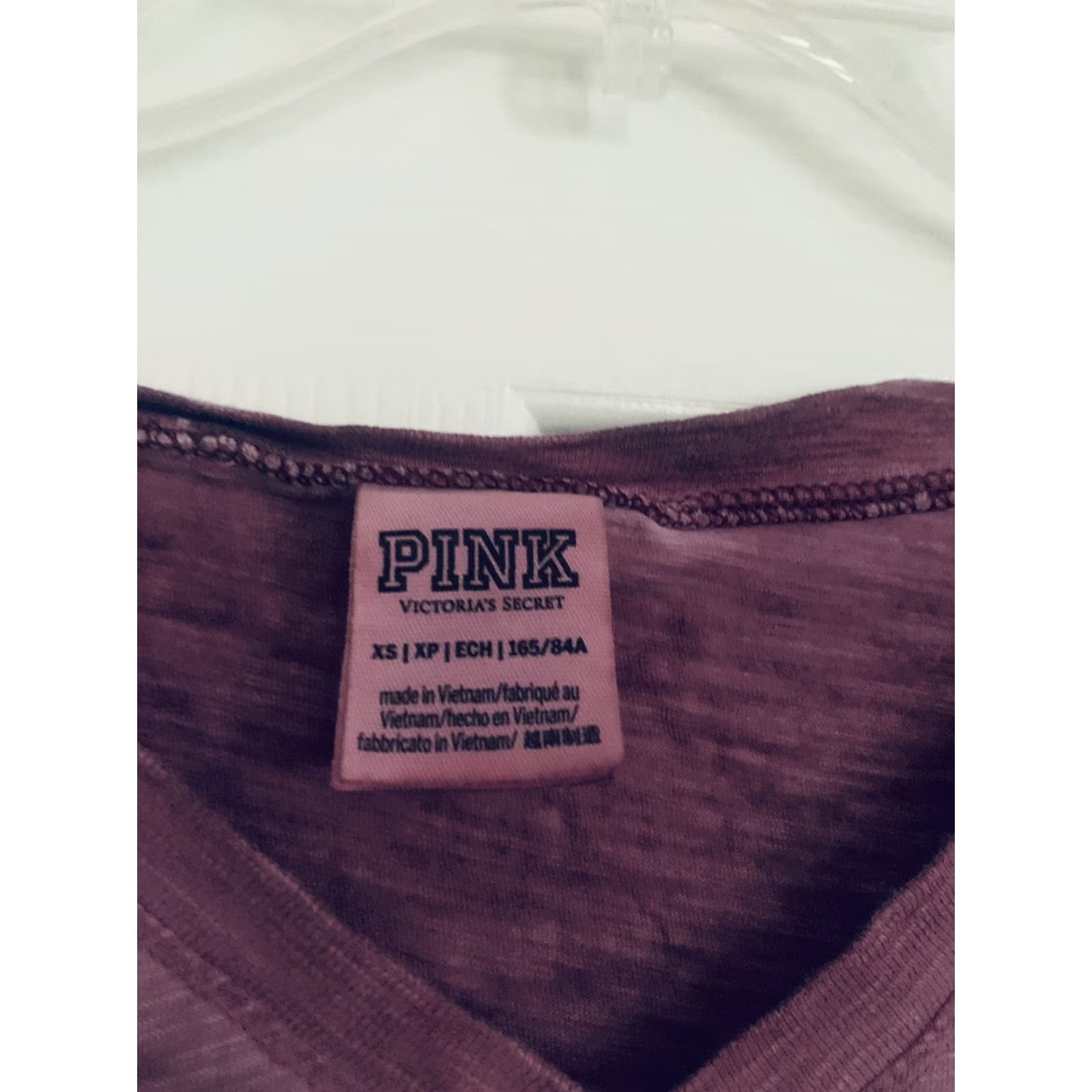 Victoria's Secret Victoria's Secret PINK Shirt Logo 3/4 Sleeve Purple Top Womens Small XS Regular Dolman Sleeve Dolman Knit 100% Cotton Logo Size XS / US 0-2 / IT 36-38 - 3 Thumbnail