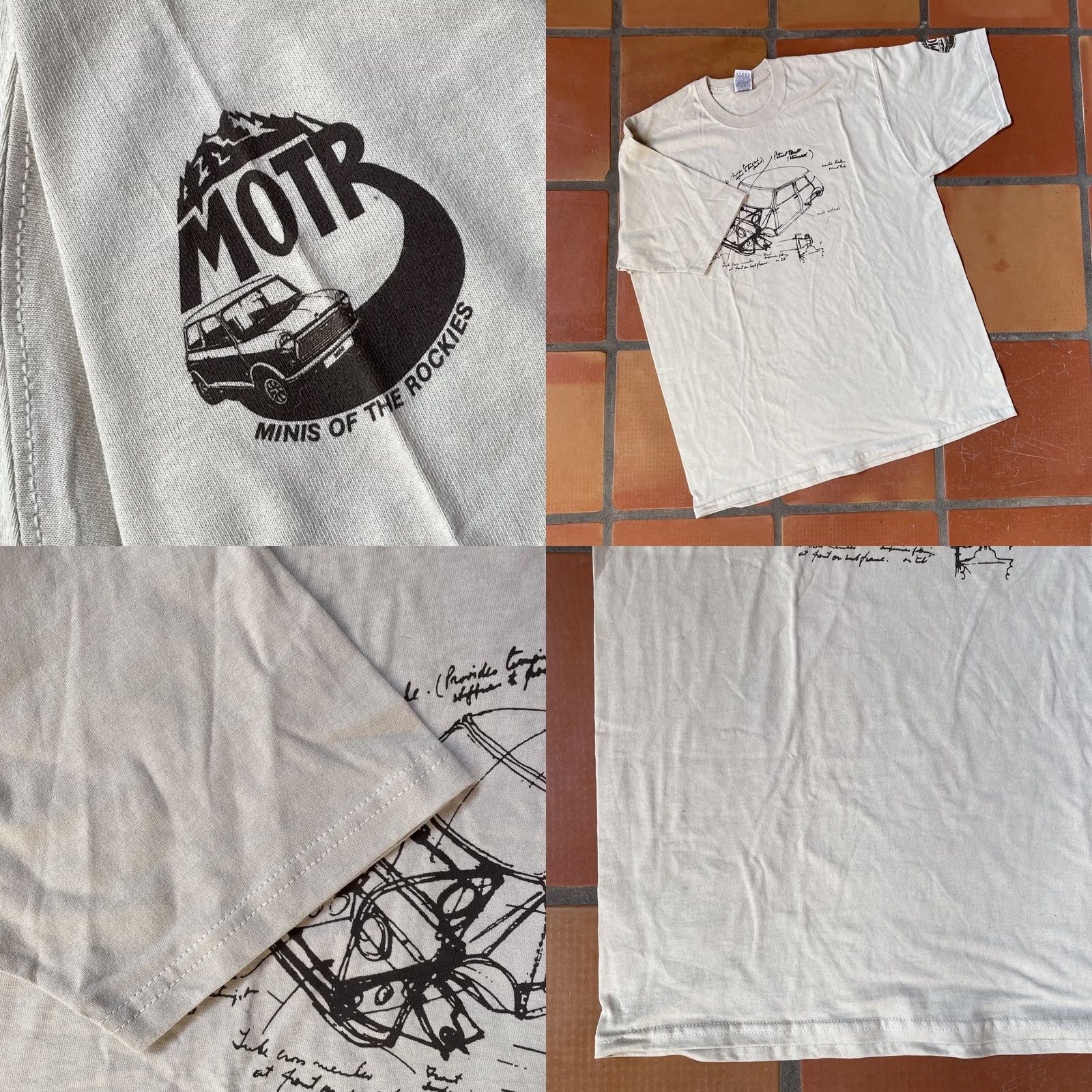Fruit Of The Loom VINTAGE Fruit Of The Loom Men’s XL Beige T Shirt MINI Of The Rockies Graphic Tee Size US XL / EU 56 / 4 - 8 Thumbnail