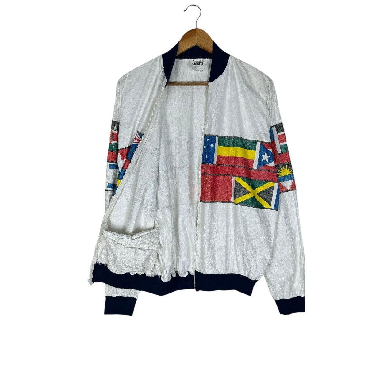 DuPont 🌟DUPONT TYVEK WORLD FLAG ZIPPER JACKET Size US L / EU 52-54 / 3 - 7 Thumbnail